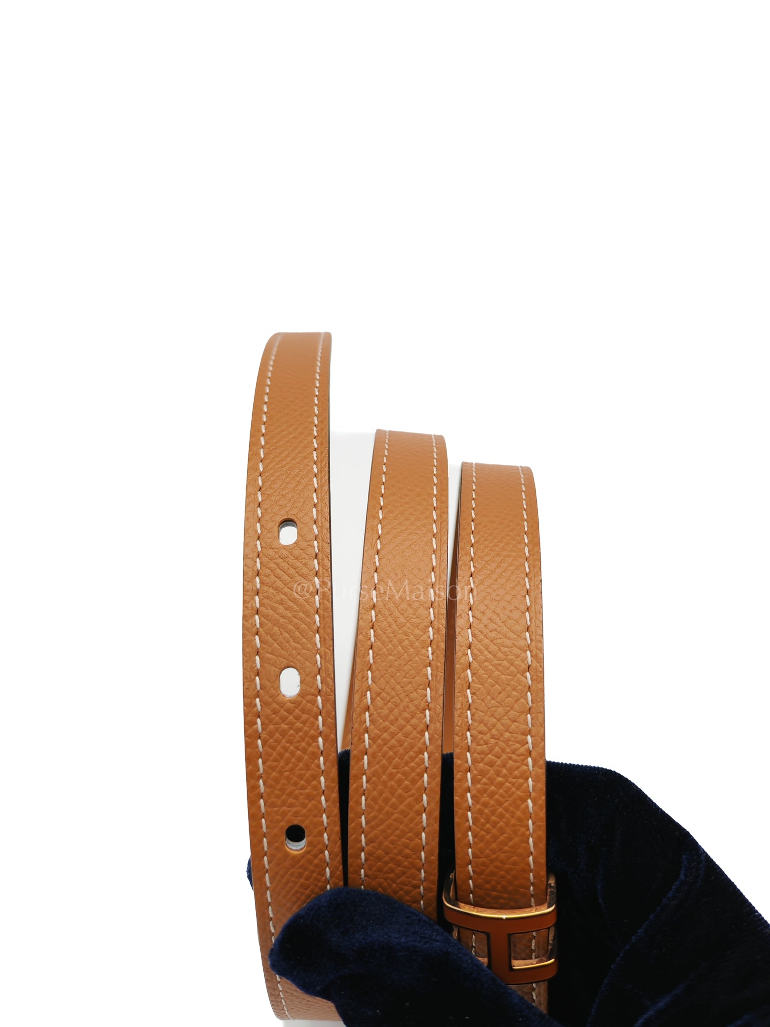 Pop H Belt in Gold Epsom Leather and Rose Gold Hardware Size 80 Stamp U (2022) | Purse Maison Luxury Bags Shop