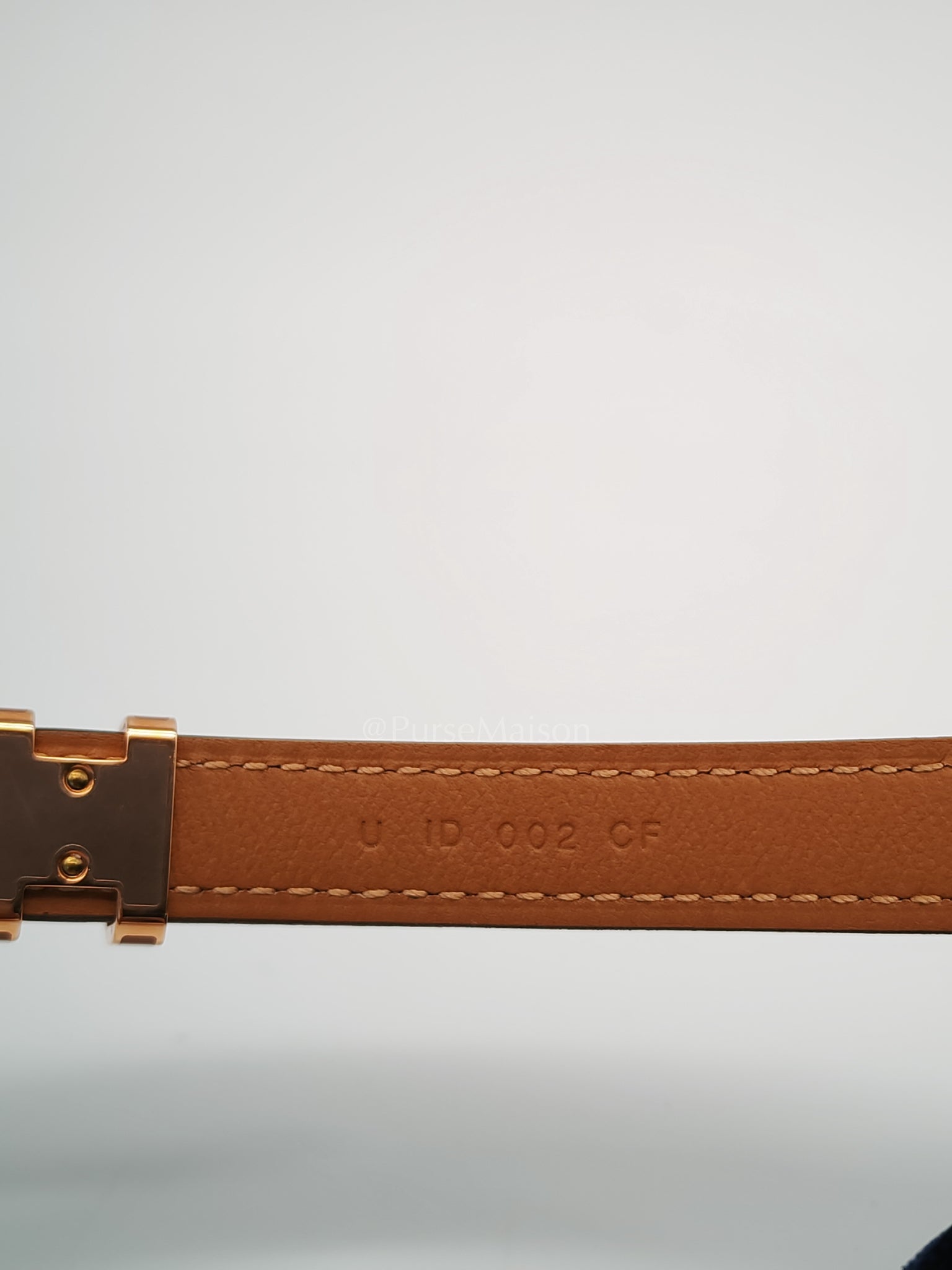 Pop H Belt in Gold Epsom Leather and Rose Gold Hardware Size 80 Stamp U (2022) | Purse Maison Luxury Bags Shop