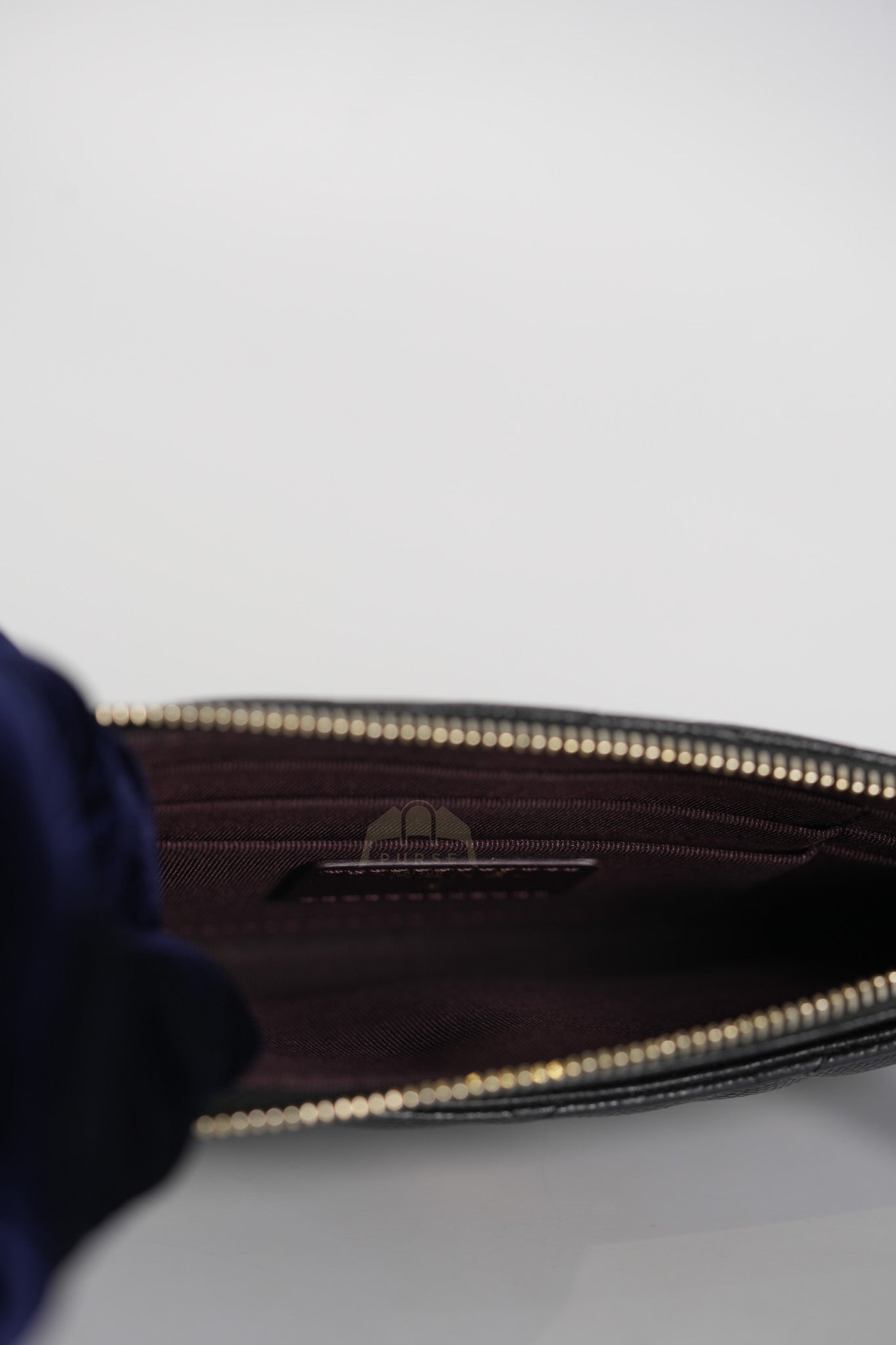 Zip Pouch Wallet in Black Caviar Leather Gold Hardware (Series 28)
