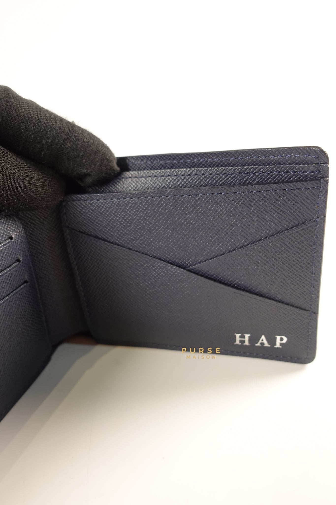 Portefeuille Multiple Bi-Fold Wallet in Bleu Epi Leather (Date code: CT2129) | Purse Maison Luxury Bags Shop