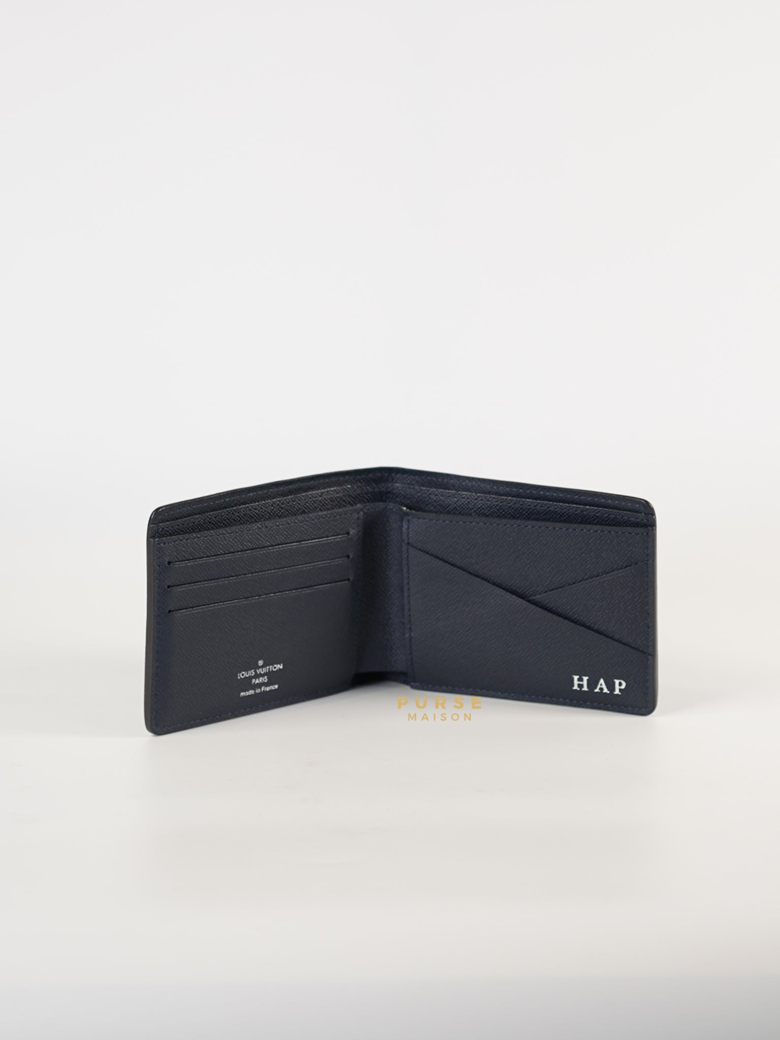 Portefeuille Multiple Bi-Fold Wallet in Bleu Epi Leather (Date code: CT2129) | Purse Maison Luxury Bags Shop