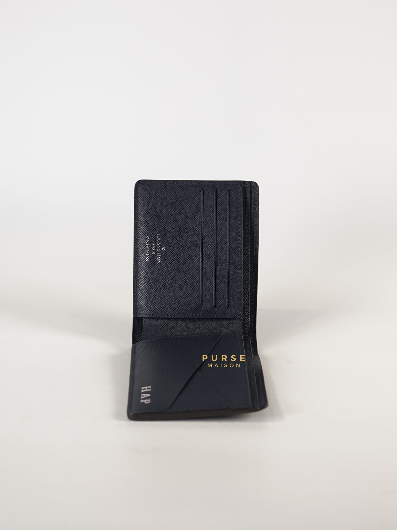 Portefeuille Multiple Bi-Fold Wallet in Bleu Epi Leather (Date code: CT2129) | Purse Maison Luxury Bags Shop