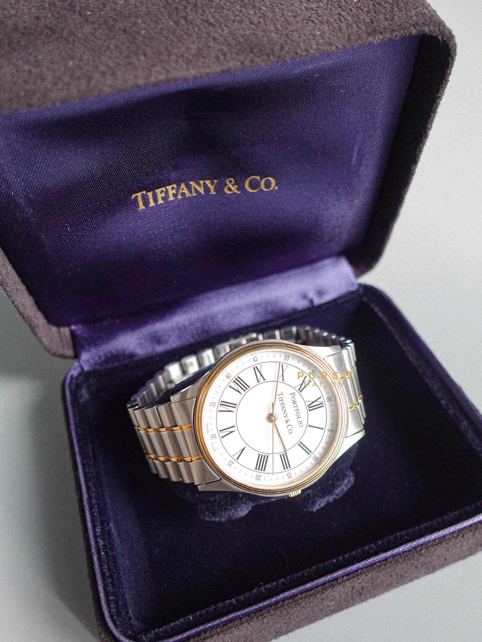 Portfolio by Tiffany & Co. Women's Watch in 18k Yellow Gold and Stainless steel | Purse Maison Luxury Bags Shop