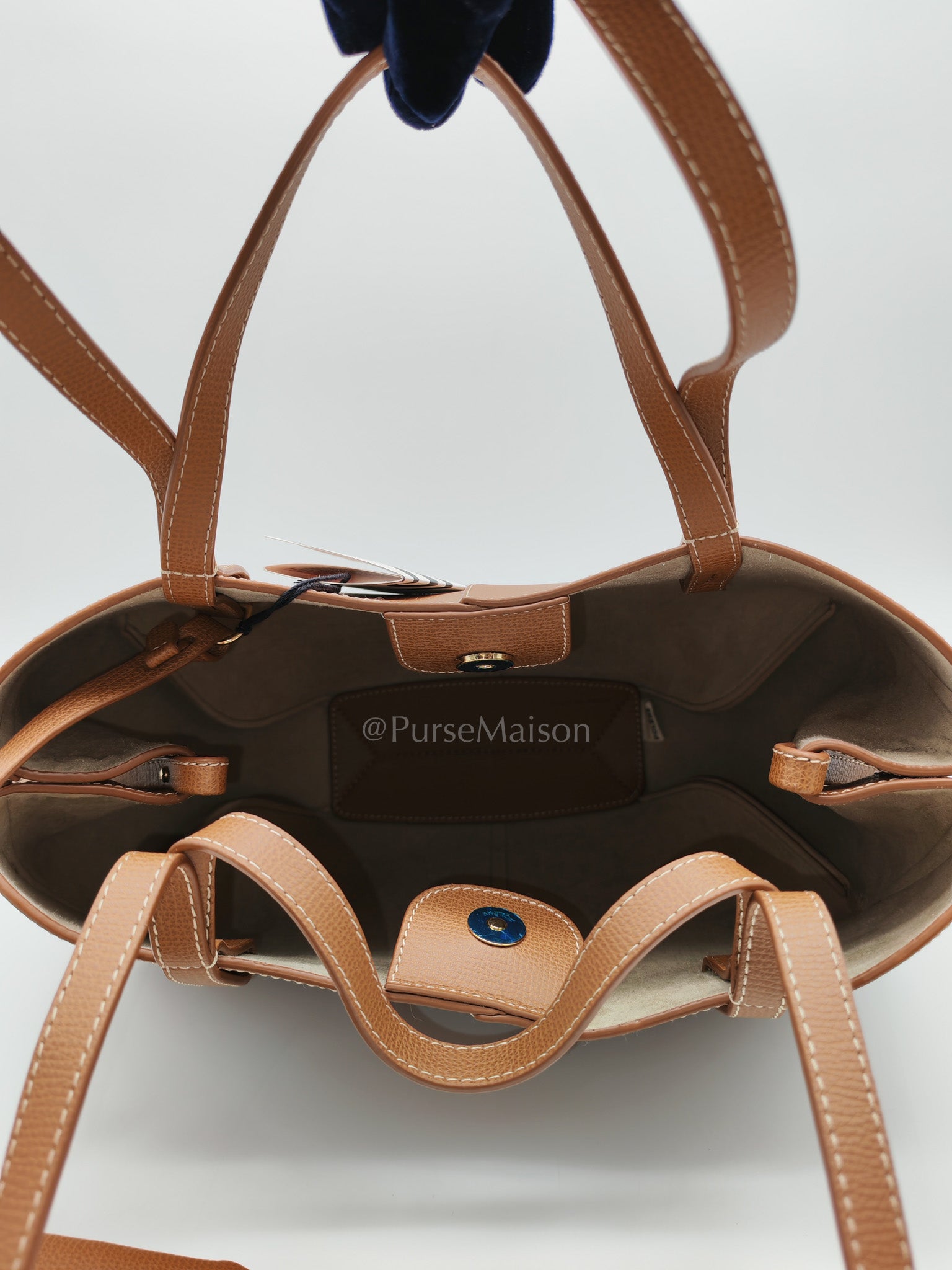 Cyme Mini in Camel Graine Leather Tote Bag