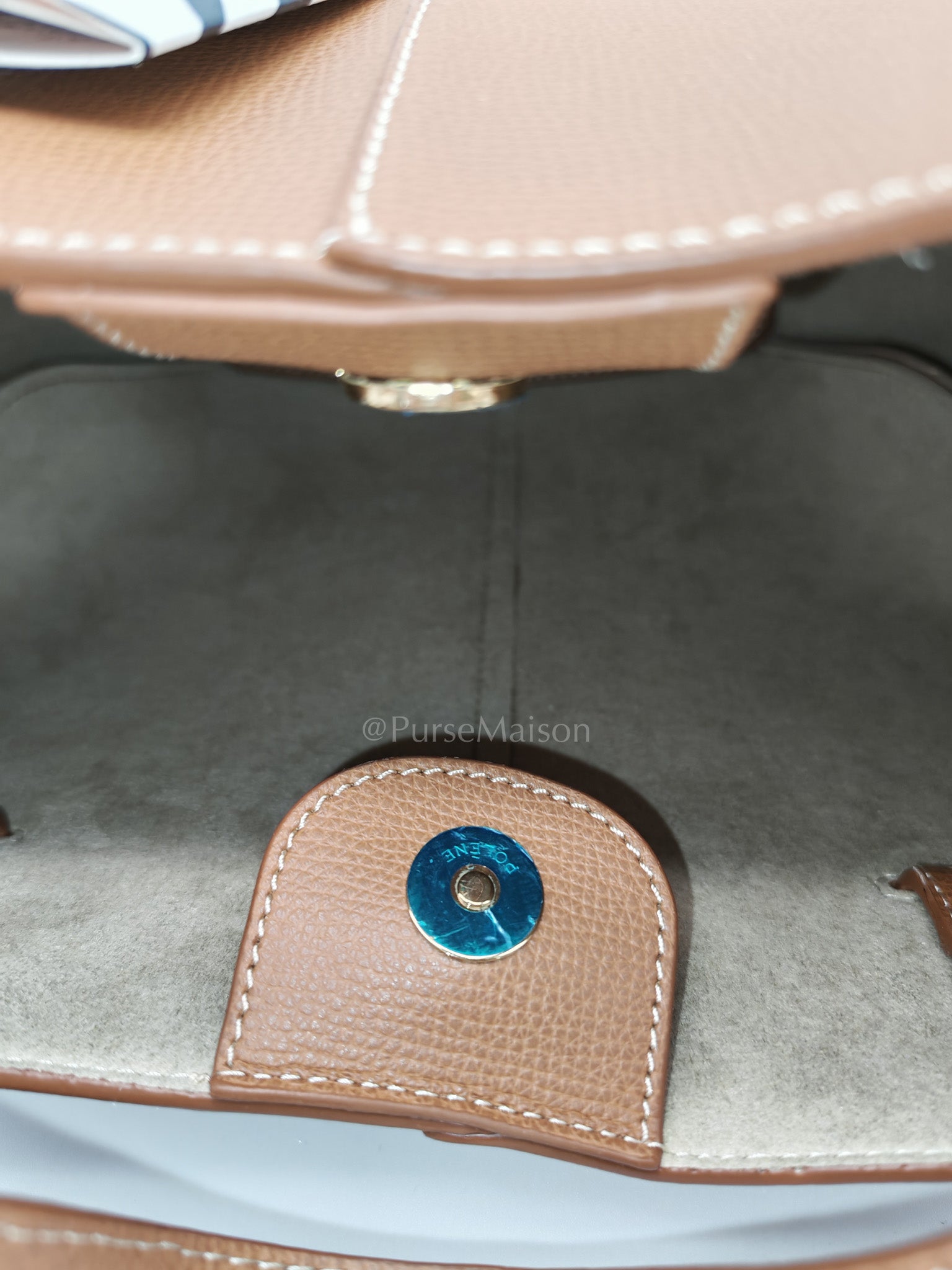 Cyme Mini in Camel Graine Leather Tote Bag