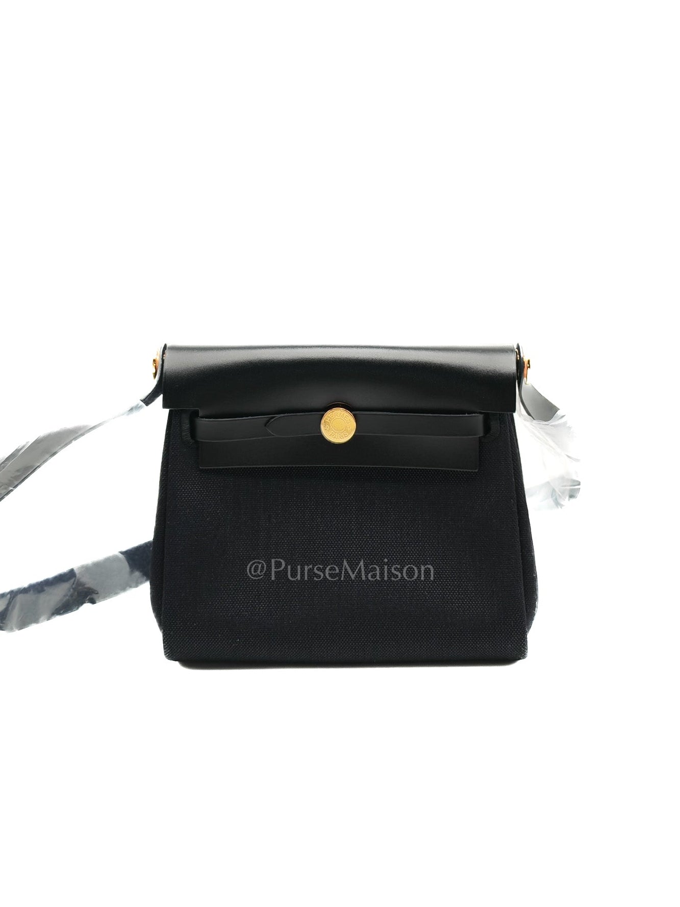 Mini Herbag Zip 20 Black Toile Miliotaire/Vache Hunter Canvas Crossbody Bag Stamp K (2025)