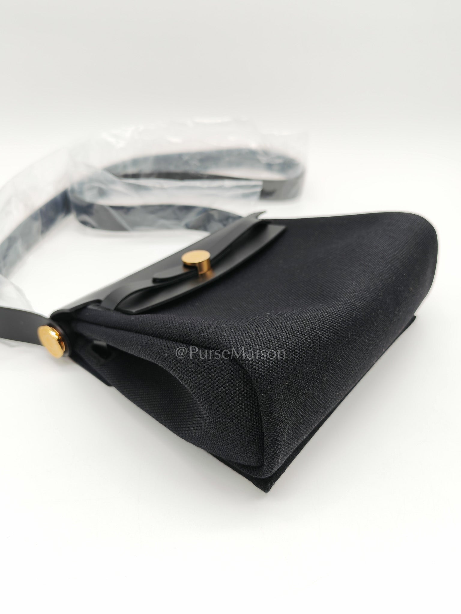 Mini Herbag Zip 20 Black Toile Miliotaire/Vache Hunter Canvas Crossbody Bag Stamp K (2025)