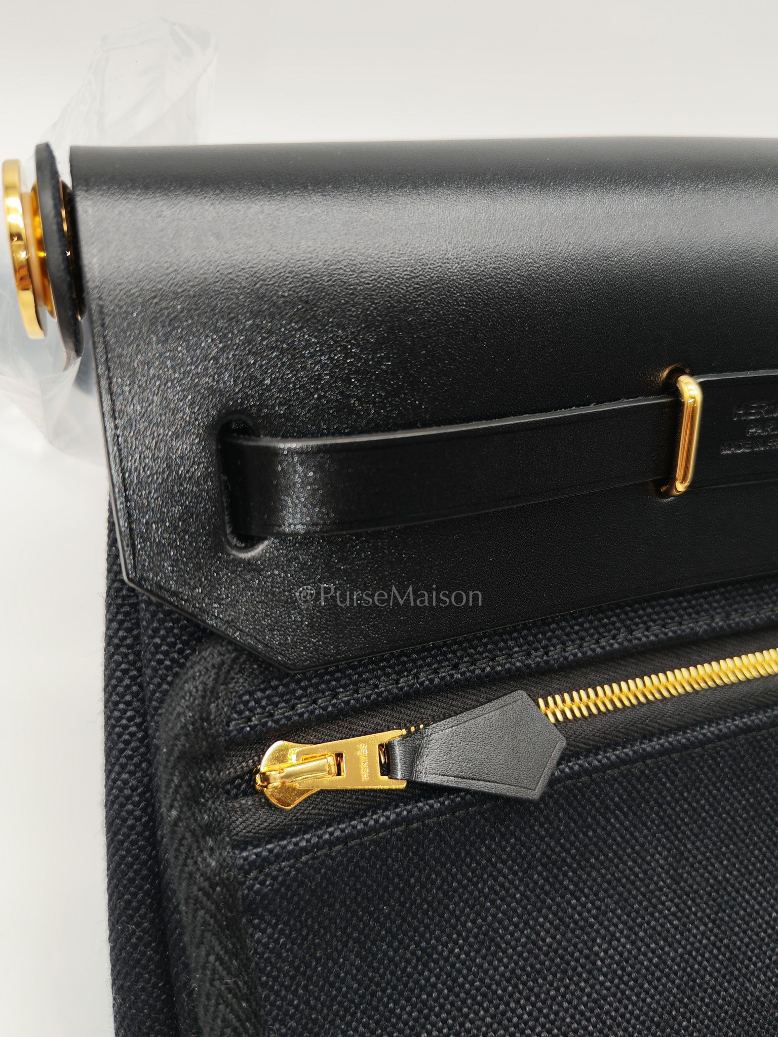Mini Herbag Zip 20 Black Toile Miliotaire/Vache Hunter Canvas Crossbody Bag Stamp K (2025)