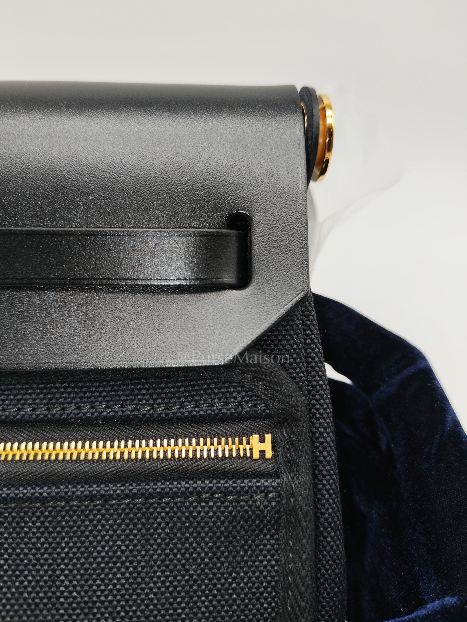 Mini Herbag Zip 20 Black Toile Miliotaire/Vache Hunter Canvas Crossbody Bag Stamp K (2025)