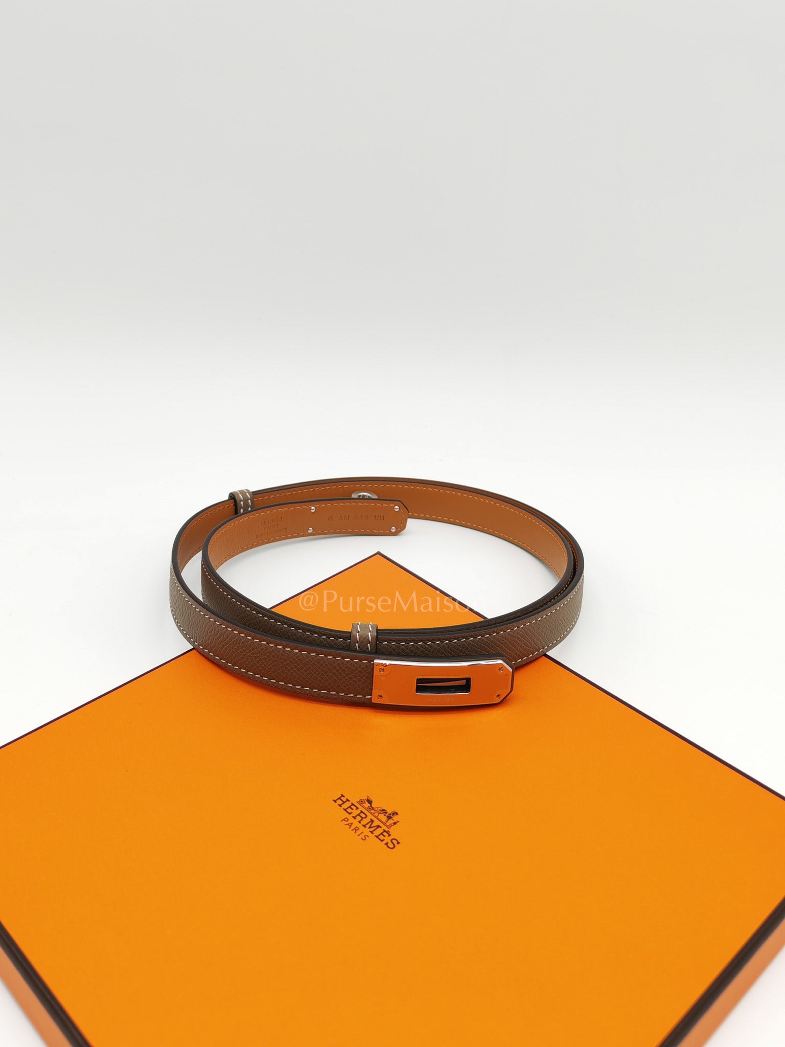 Kelly Belt in Etoupe Epsom Leather and Palladium Hardware Stamp G (2026)