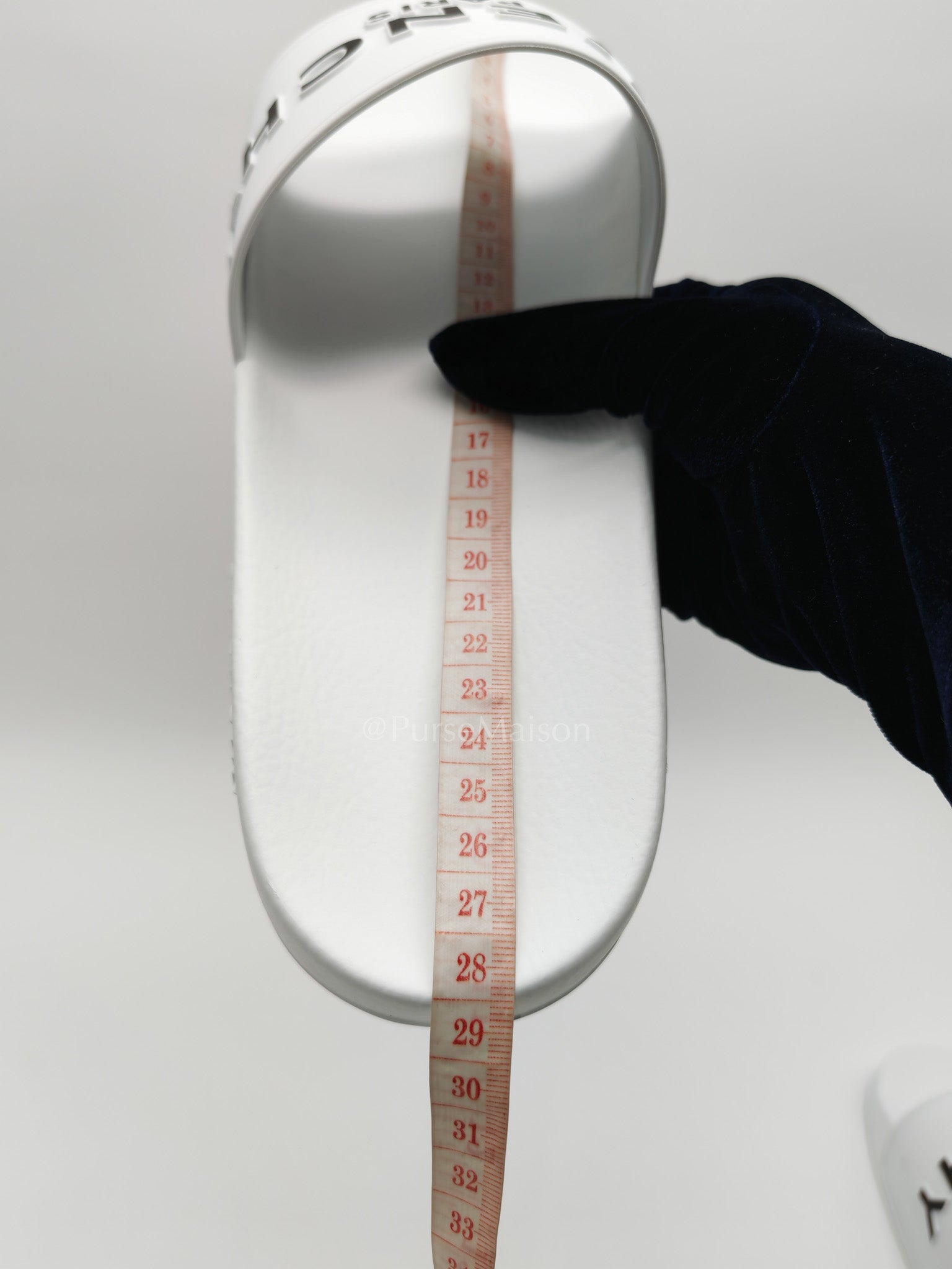 White Rubber Pool Slides Size 40EU (26 cm)