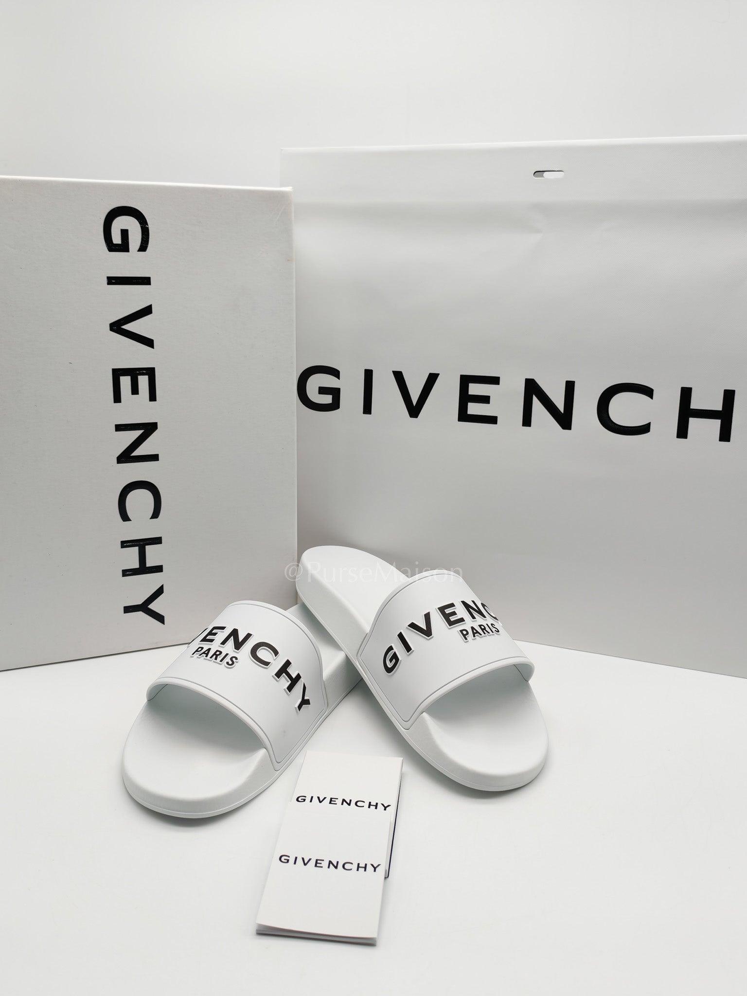White Rubber Pool Slides Size 42 EU (27.5 cm)