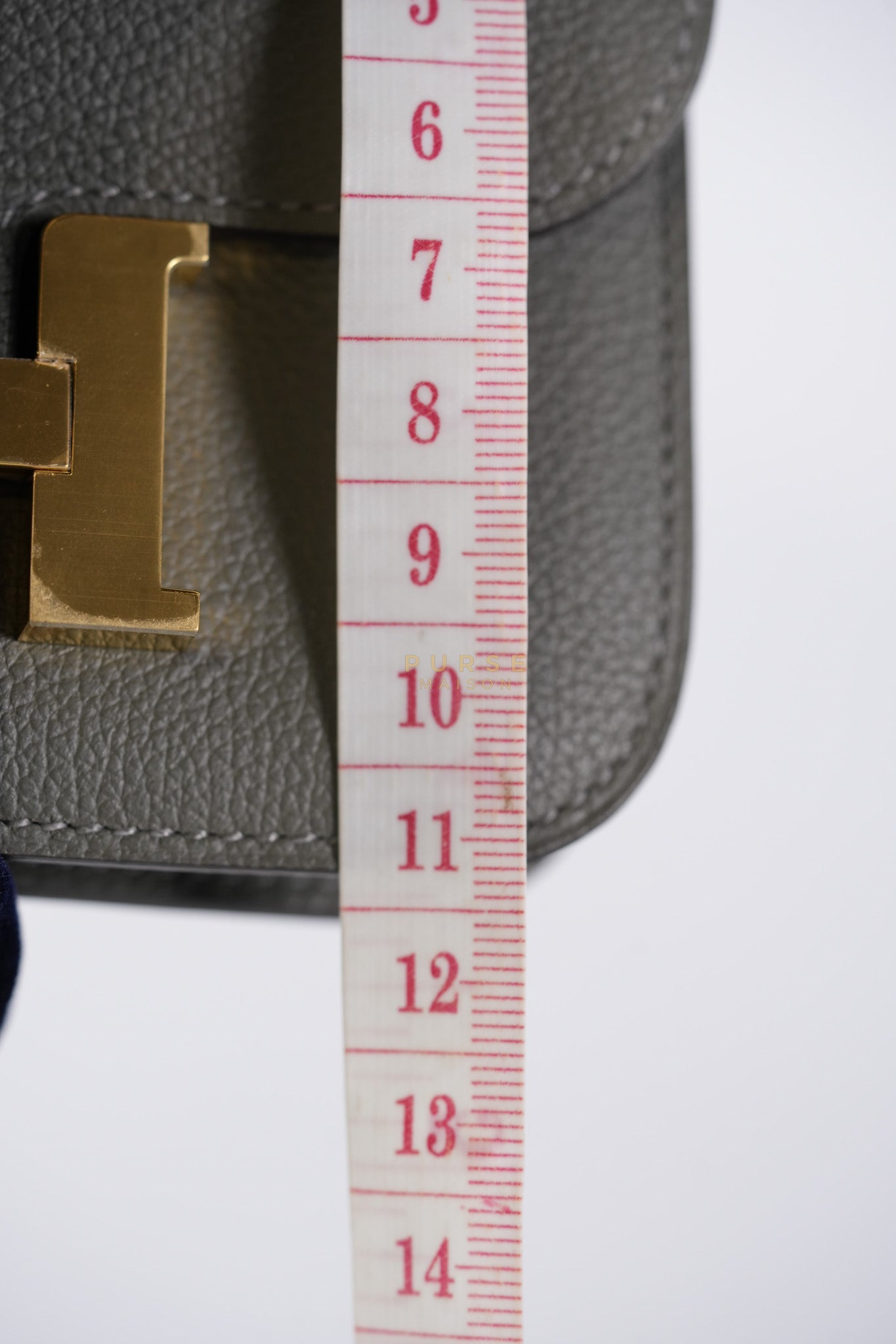 Constance Slim Wallet in Gris Meyer Evercolor Gold Hardware Stamp W(2024)