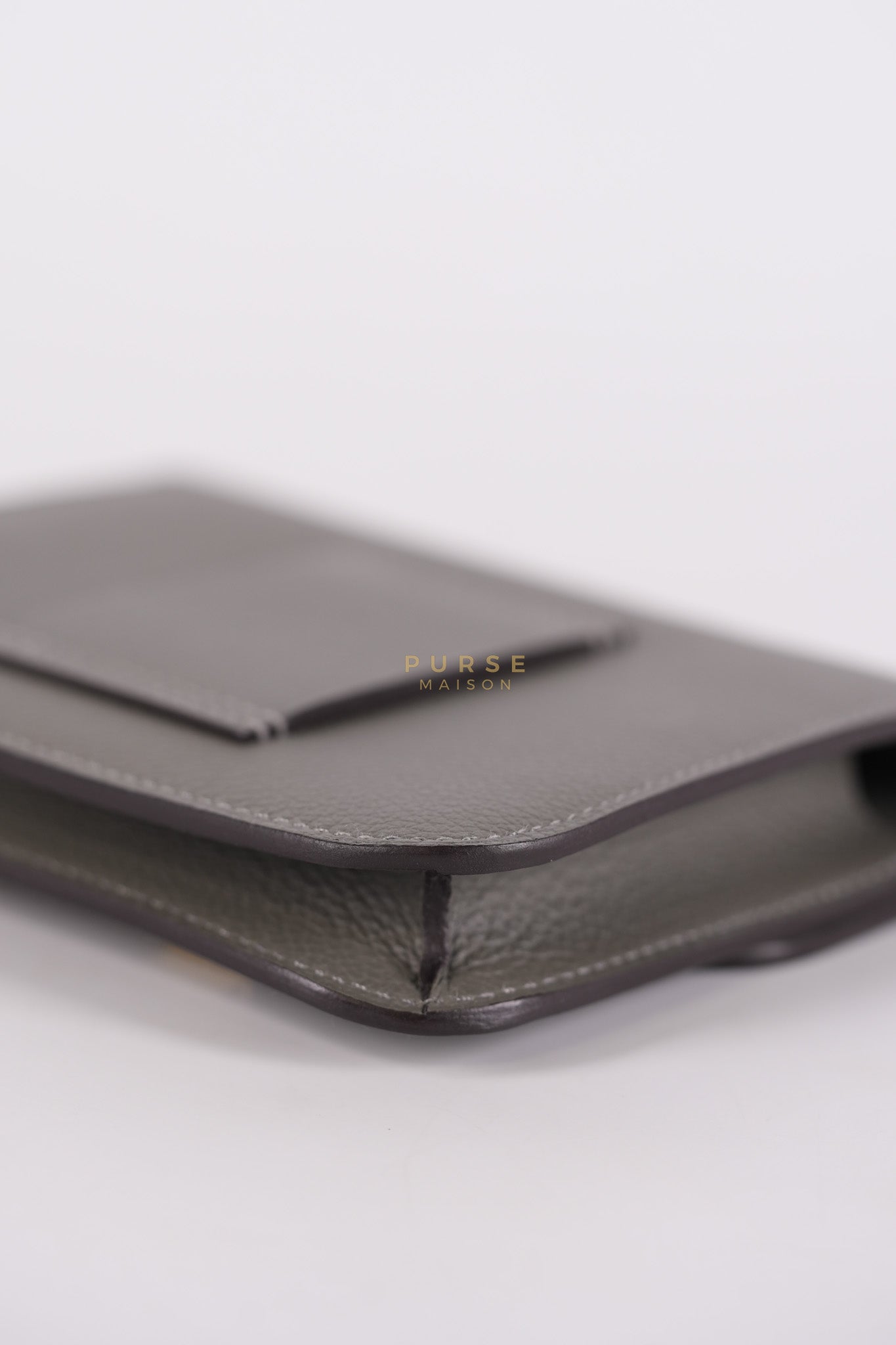 Constance Slim Wallet in Gris Meyer Evercolor Gold Hardware Stamp W(2024)