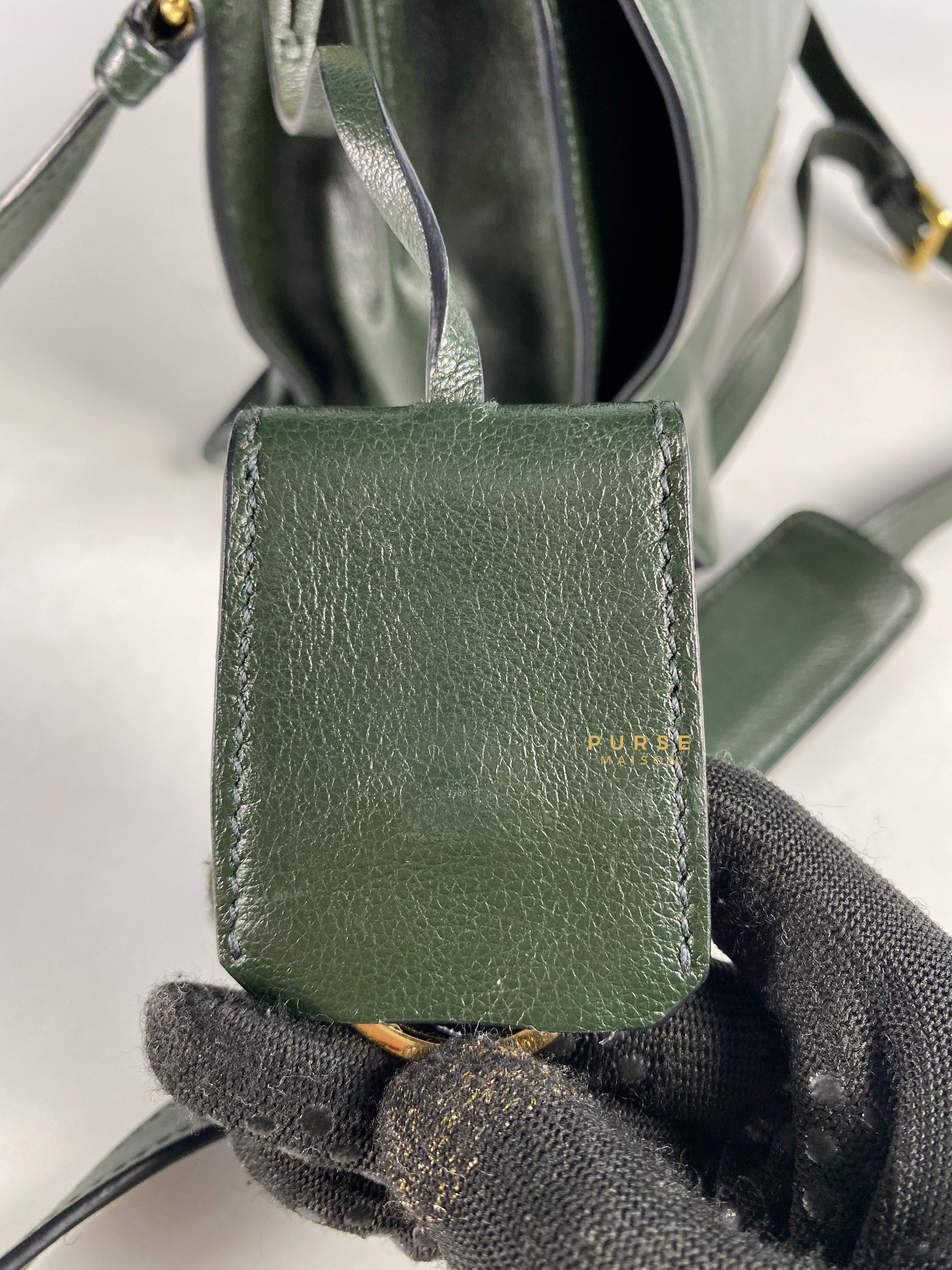 Prada olive green online handbag