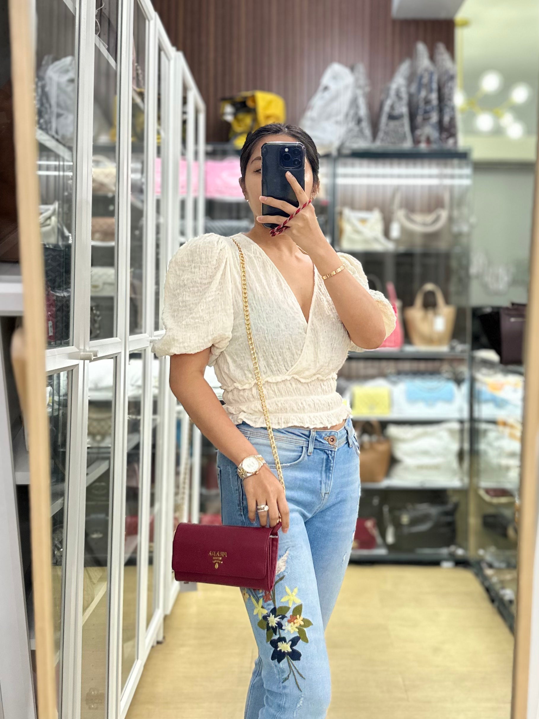 Prada 1BP290 Wallet On Chain Ibisco Vitello Move