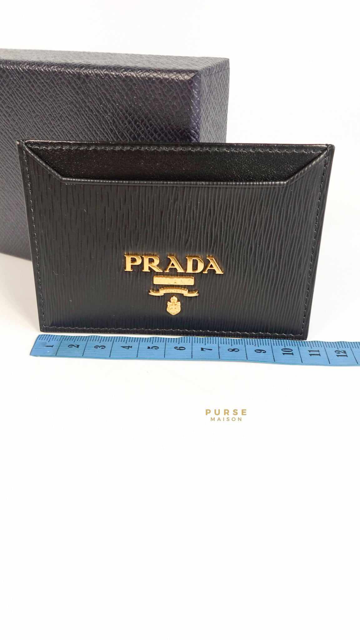 Prada 1MC208 Vitello Card Holder (Black)