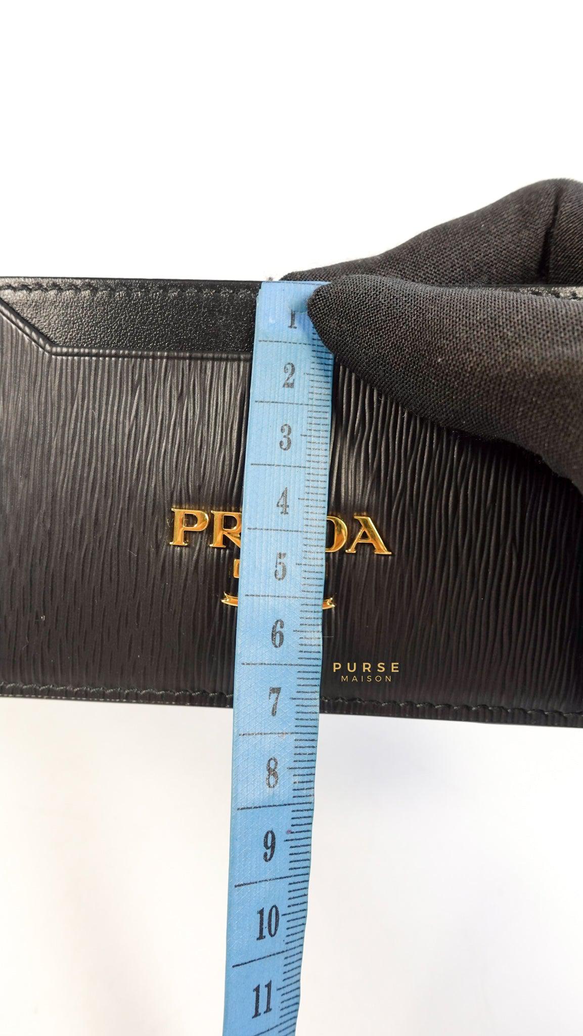 Prada 1MC208 Vitello Card Holder (Black)