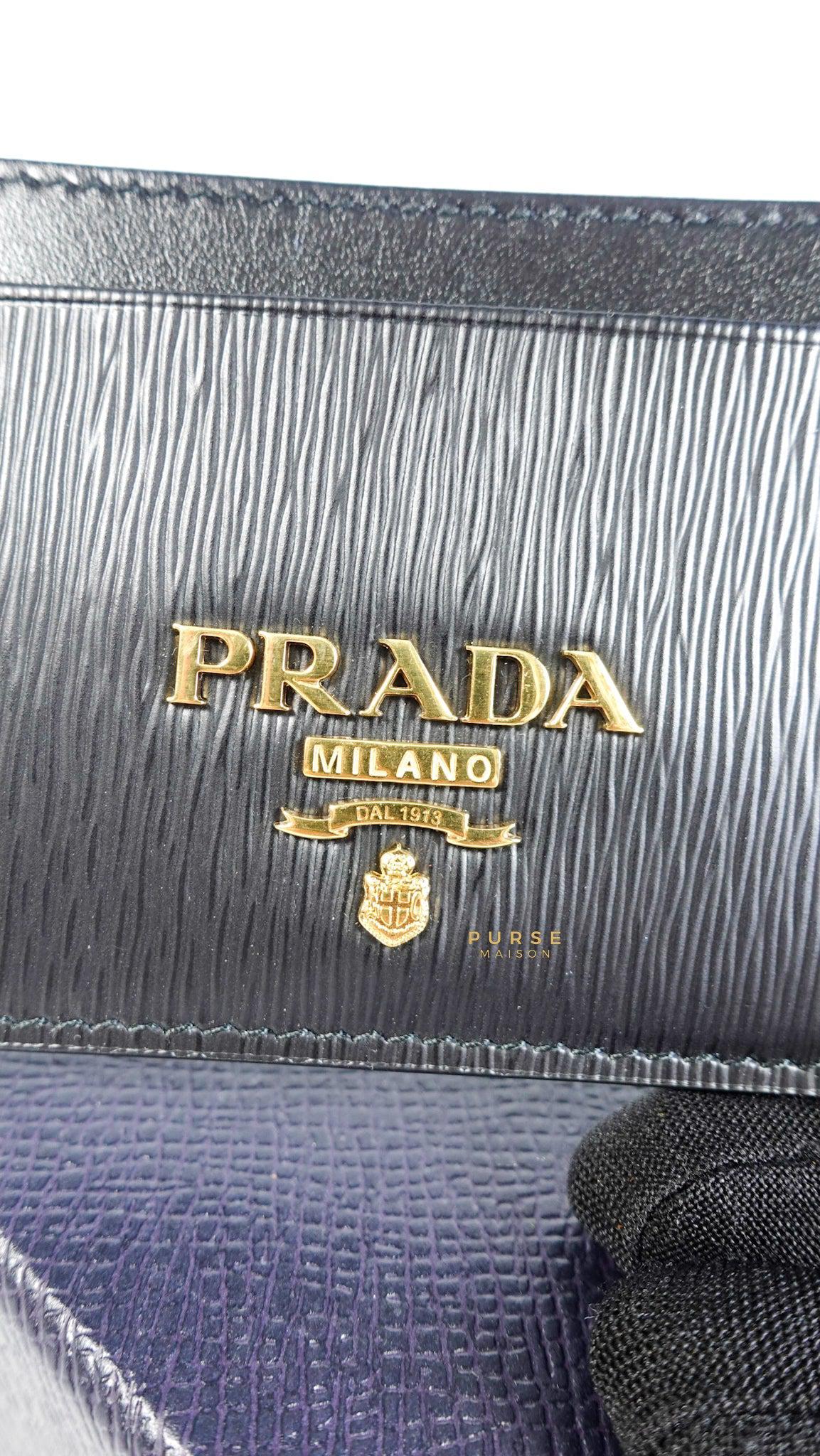 Prada 1MC208 Vitello Card Holder (Black)