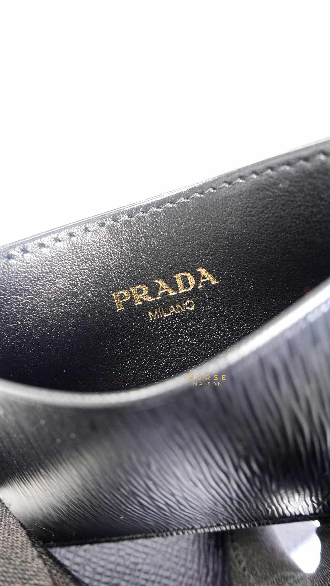 Prada 1MC208 Vitello Card Holder (Black)