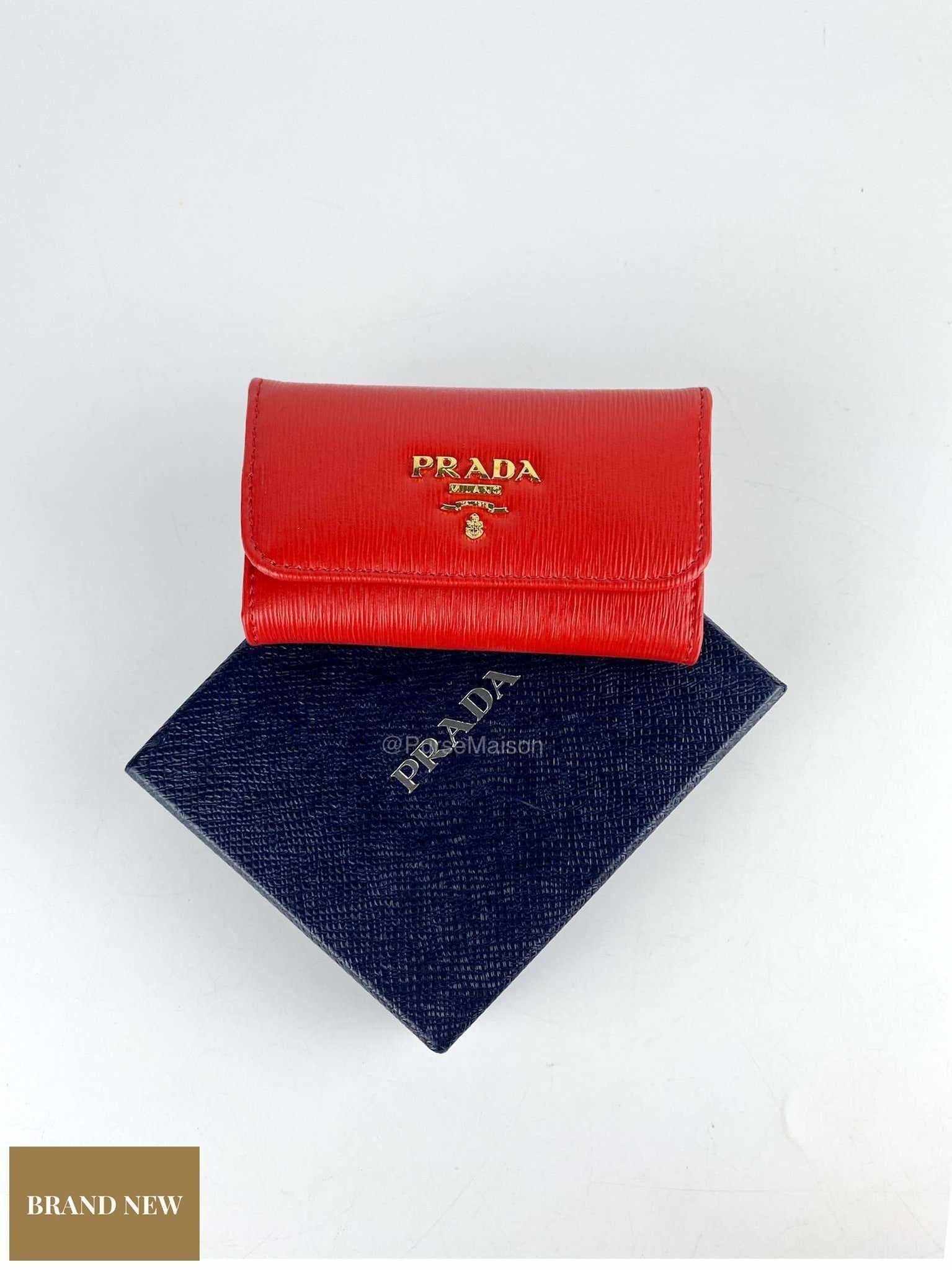 Buy Prada Vitella Move 6 Key Holder Red