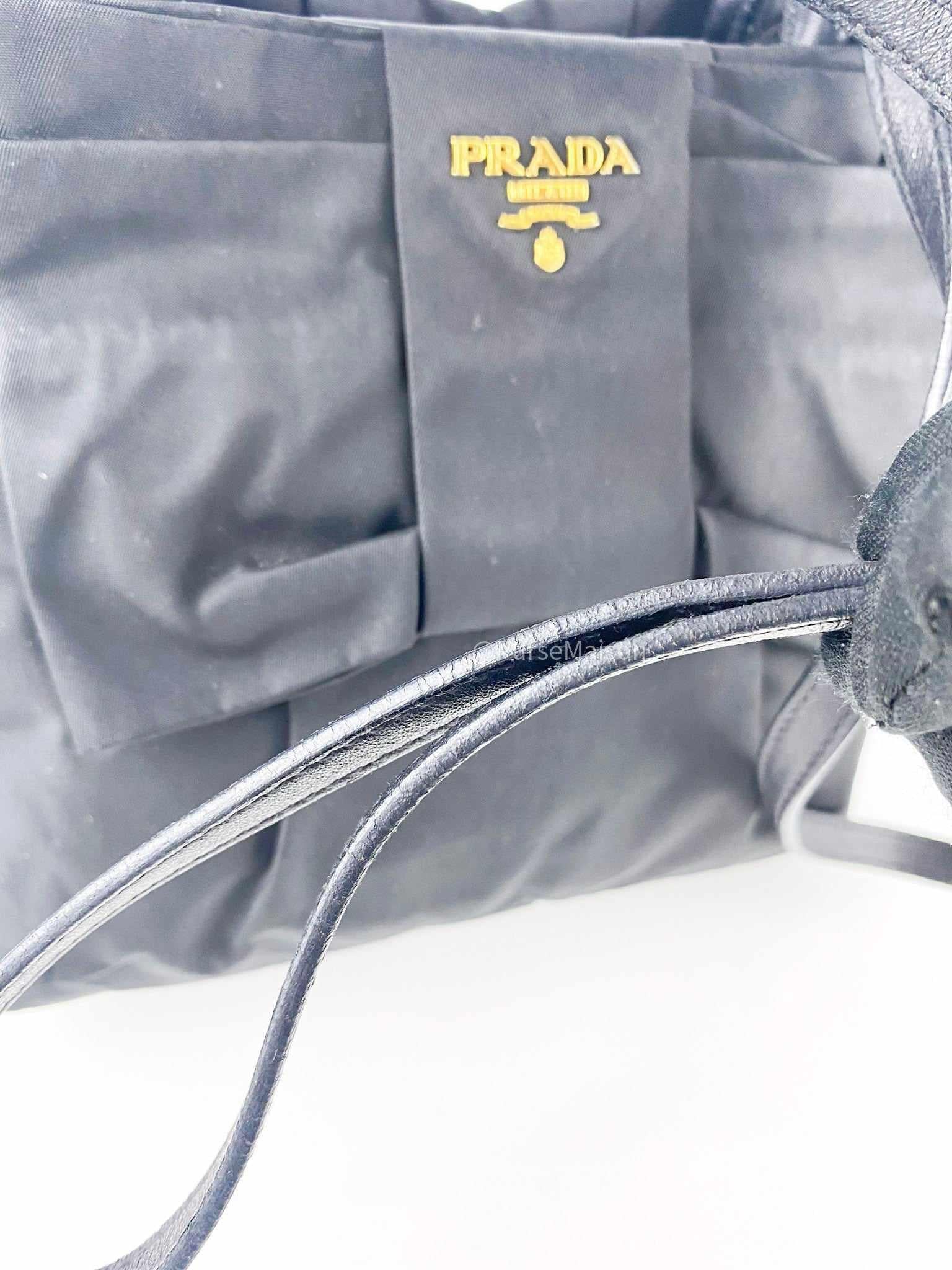 Prada Bauletto Nylon Tessuto Crossbody Bag with Entrupy |