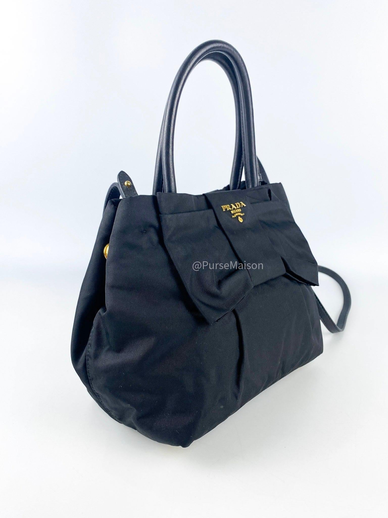 Prada Brown Leather Gauffre Shoulder Bag | Yoogi's Closet