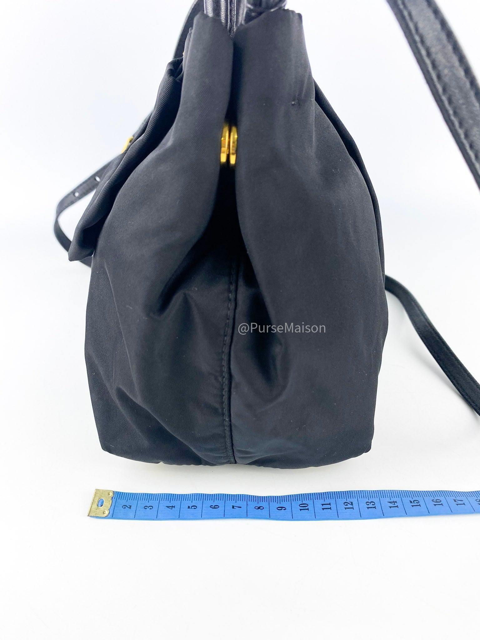 PRADA - Bauletto recycled nylon shoulder bag