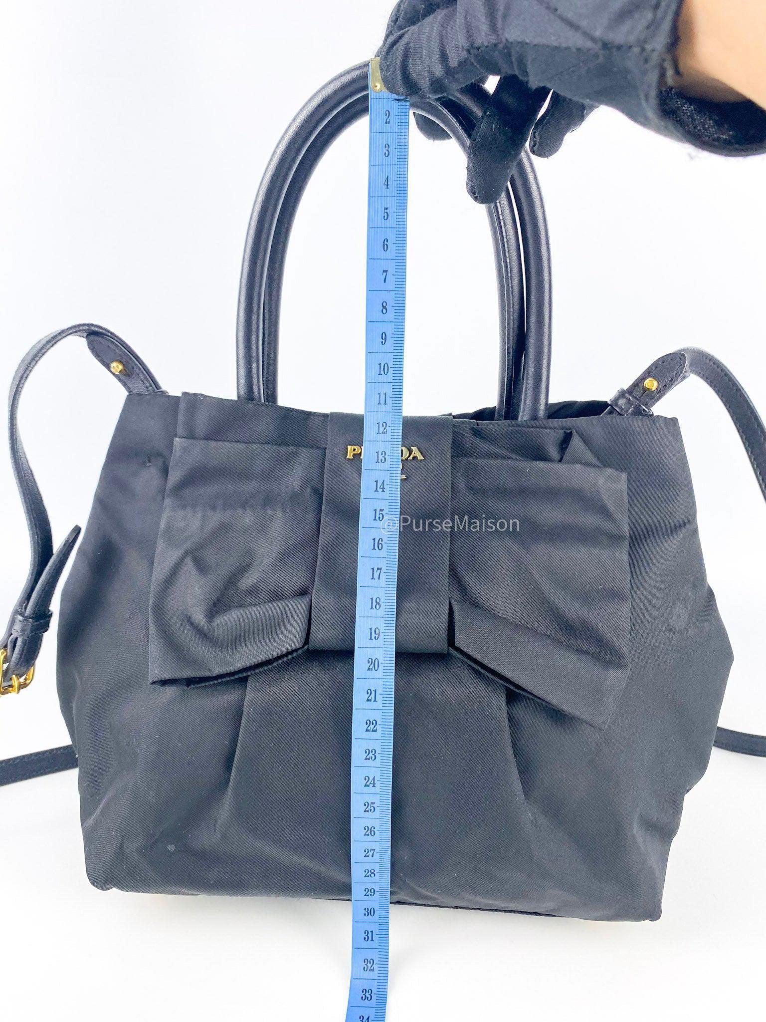 Prada Bauletto Nylon Tessuto Crossbody Bag with Entrupy