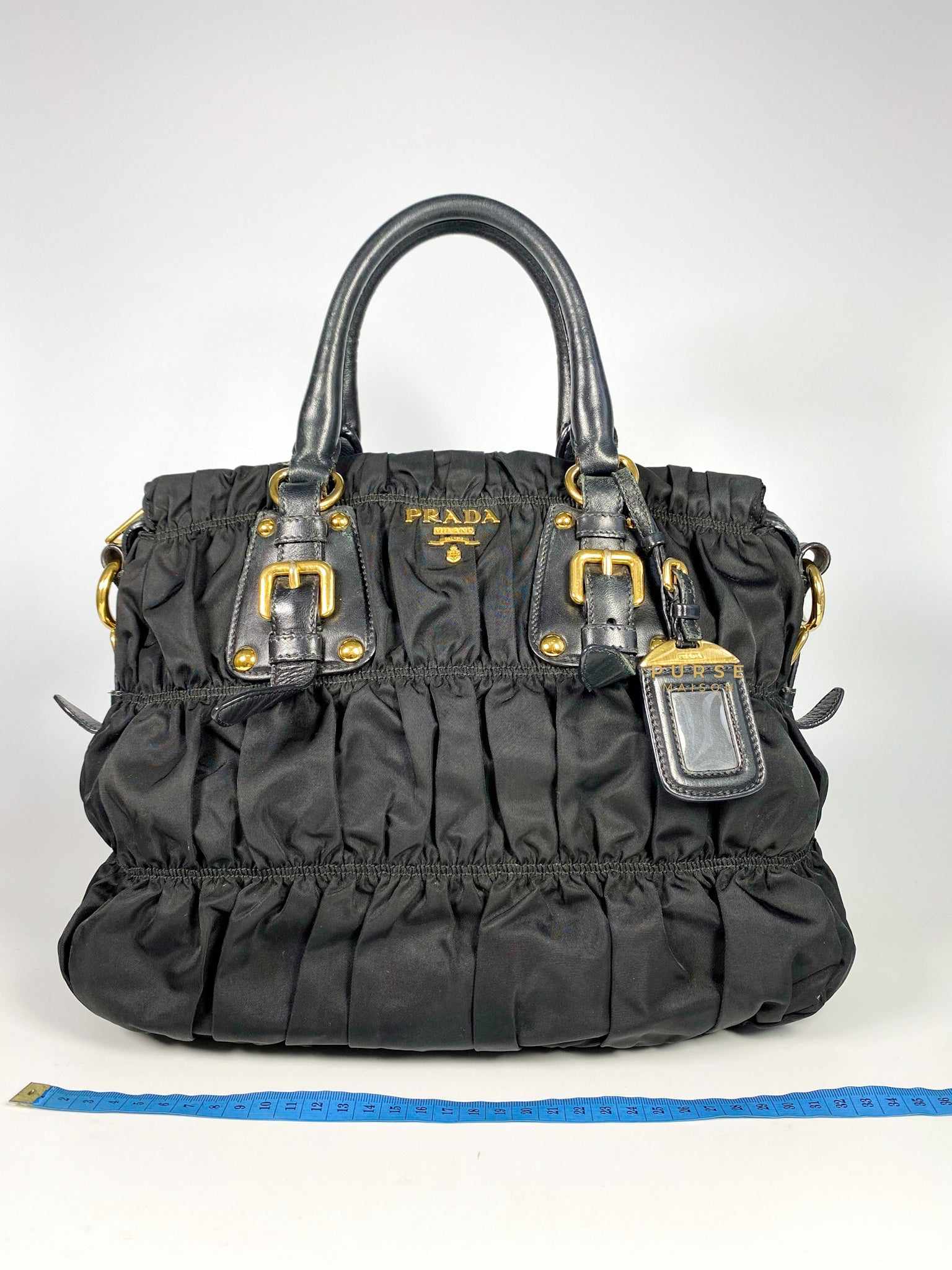 Prada BR5116 Tessuto Soft Calfskin Nero Bag