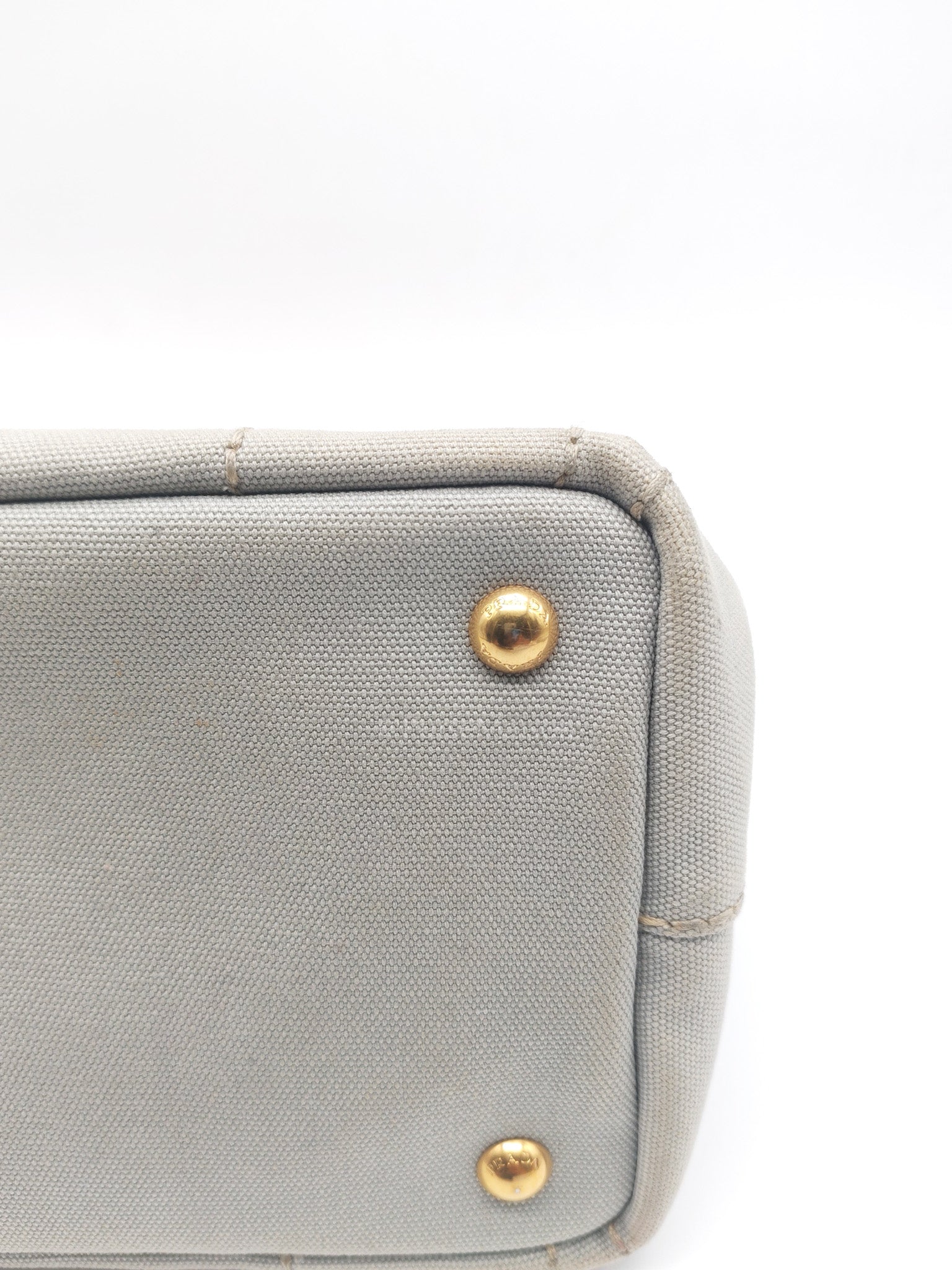 Canapa Canvas Small Tote Bag in Gray & Gold Hardware | Purse Maison Luxury Bags Shop