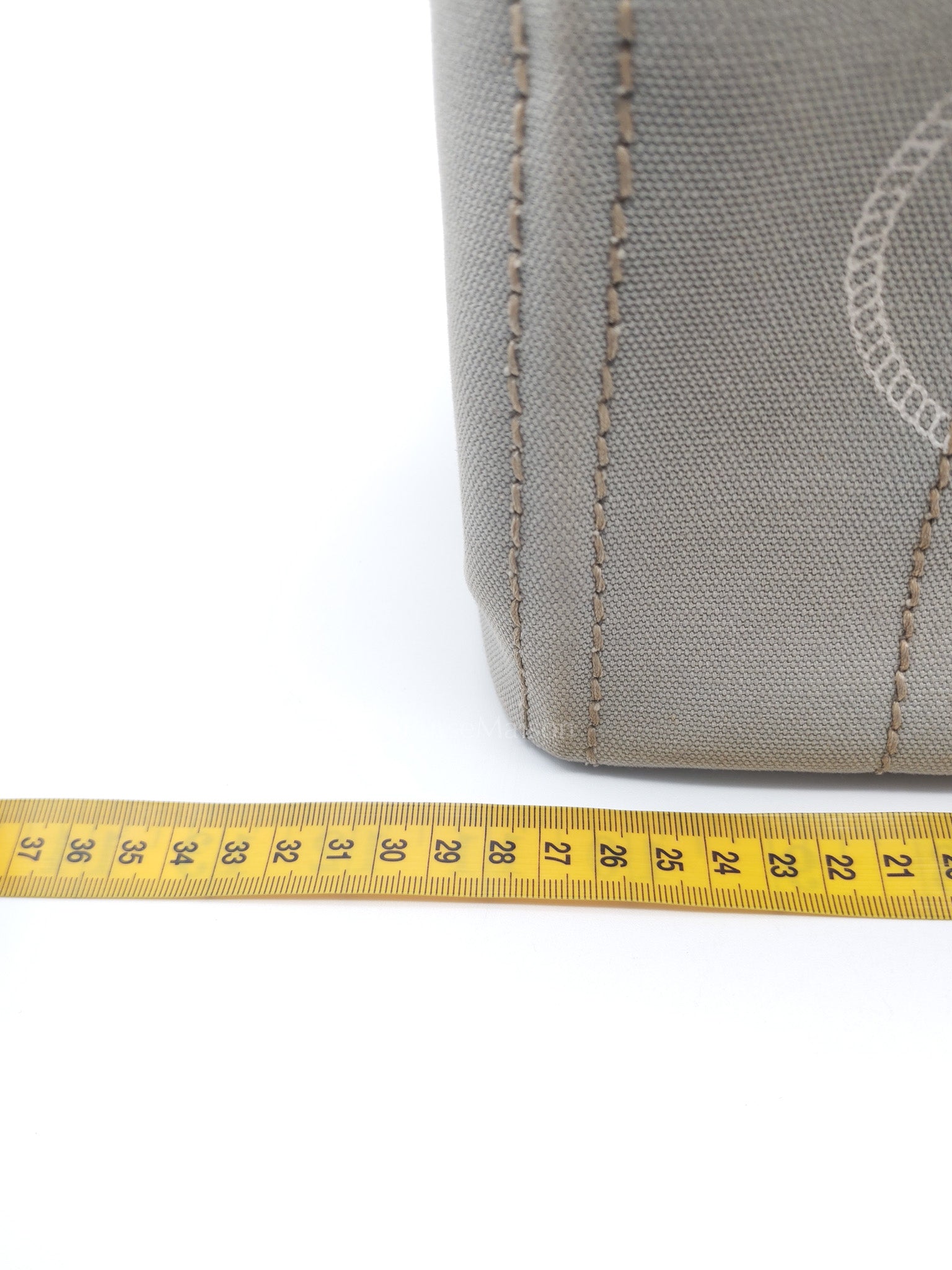 Canapa Canvas Small Tote Bag in Gray & Gold Hardware | Purse Maison Luxury Bags Shop