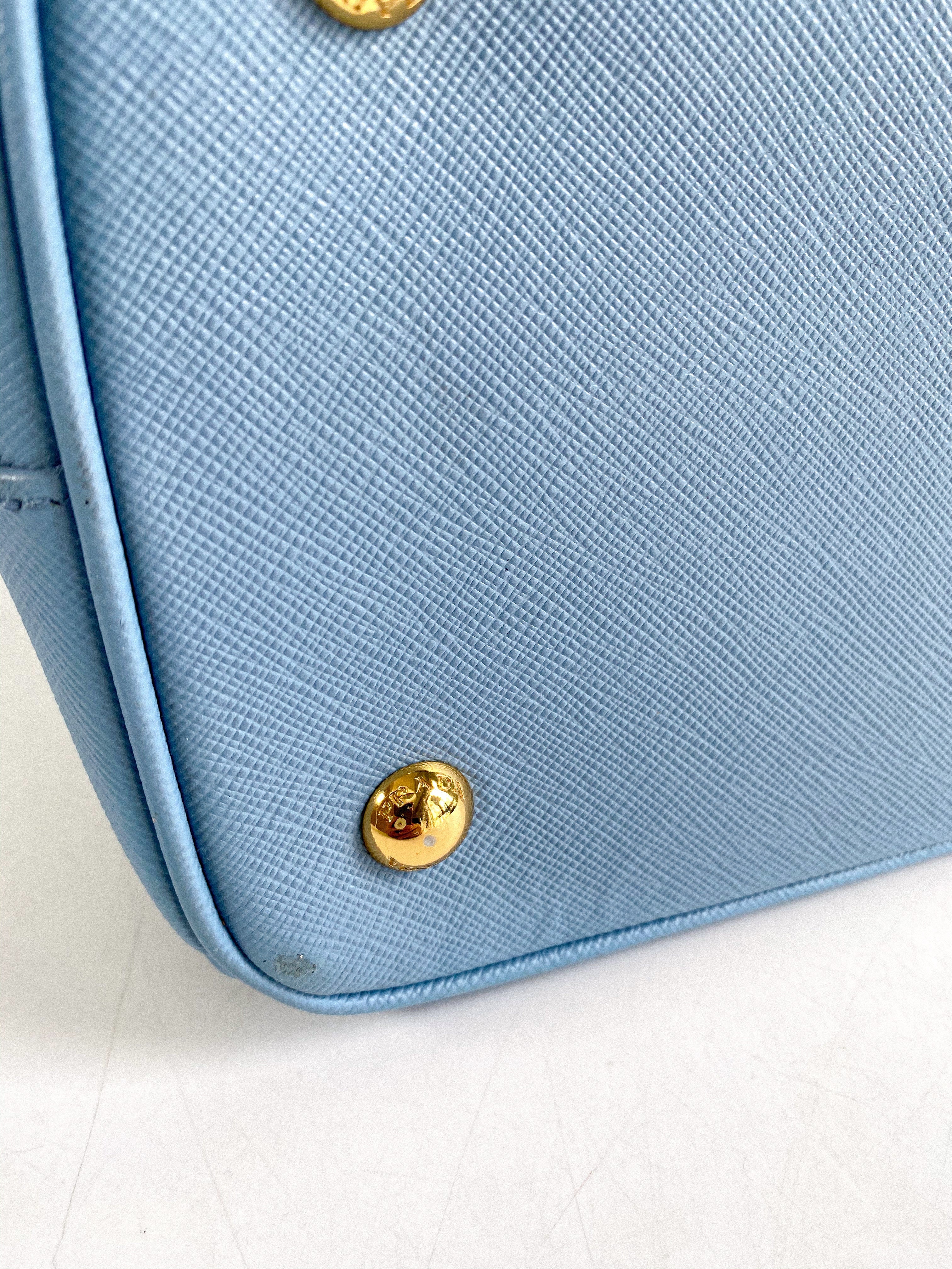Prada Galleria 1BA874 Single Zip Medium Light Blue (Astrale) Saffiano Lux Bag