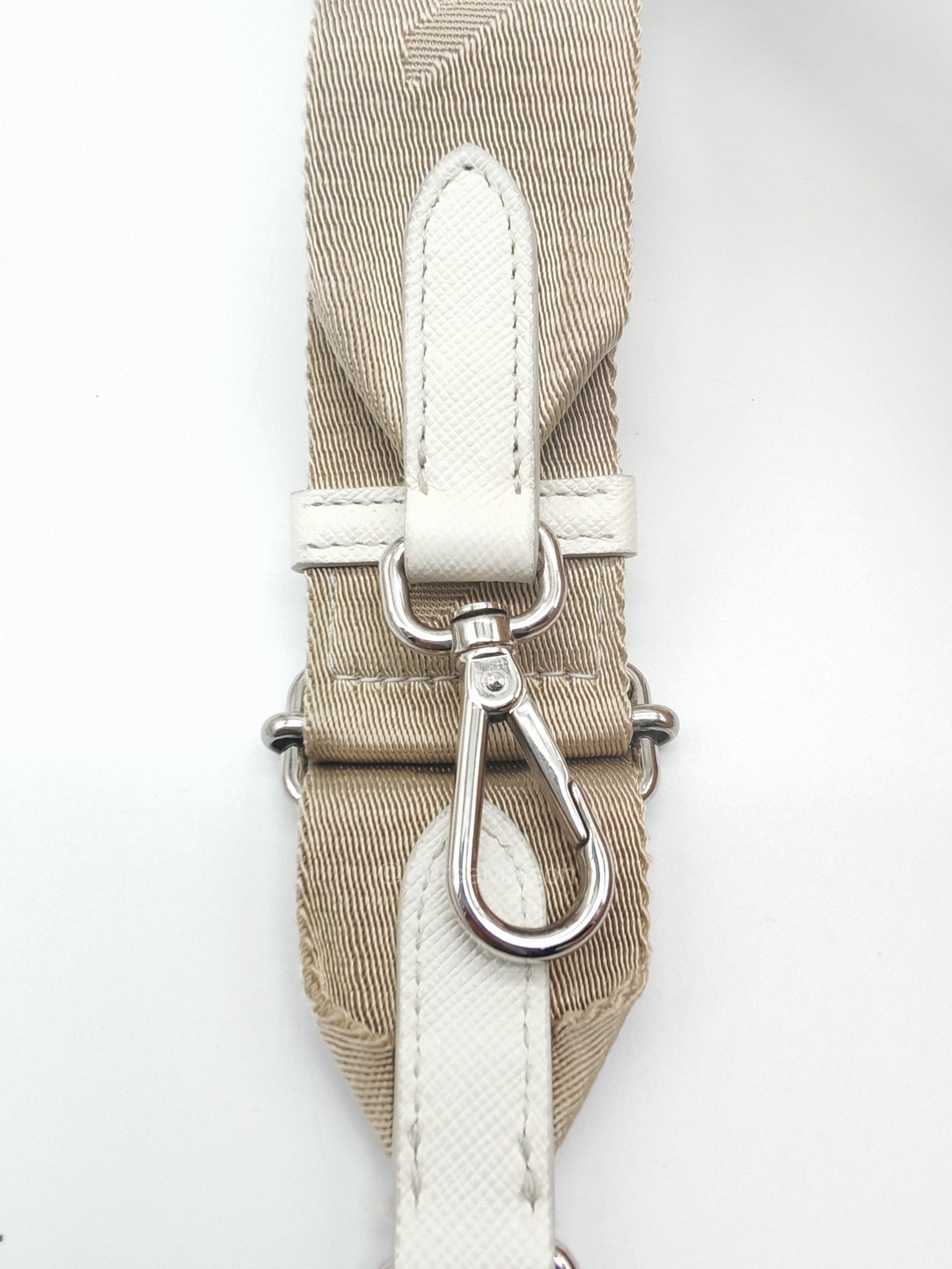 Prada Galleria Mini in White Saffiano Leather and Silver Hardware | Purse Maison Luxury Bags Shop