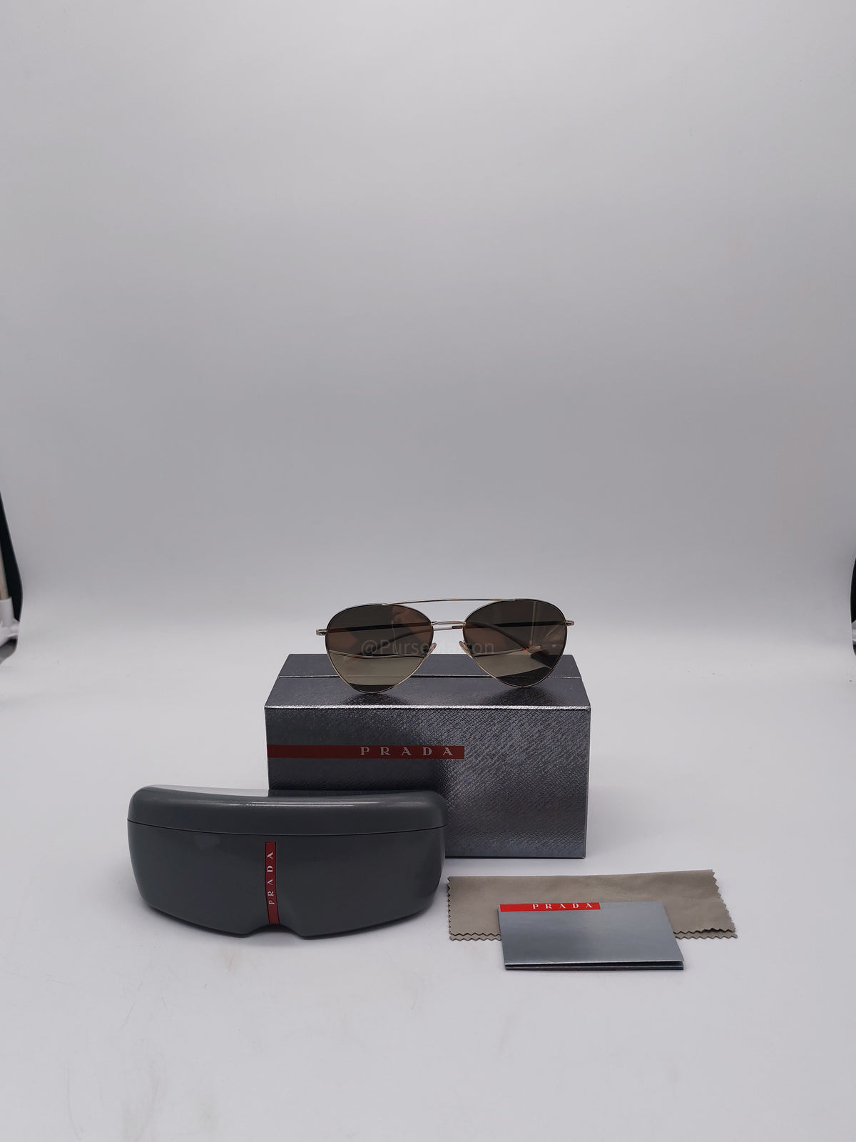 Prada Linea Rossa Men's Aviator Sunglasses | Purse Maison Luxury Bags Shop