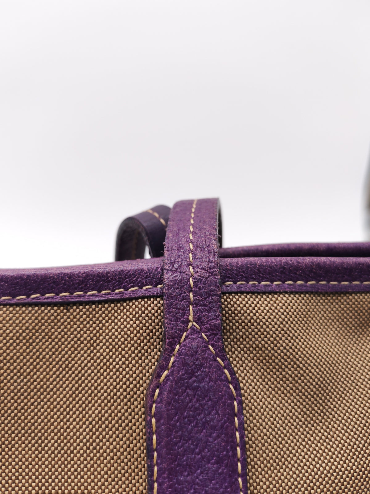 Prada Logo Jacquard Canvas in Brown Tote Bag | Purse Maison Luxury Bags Shop