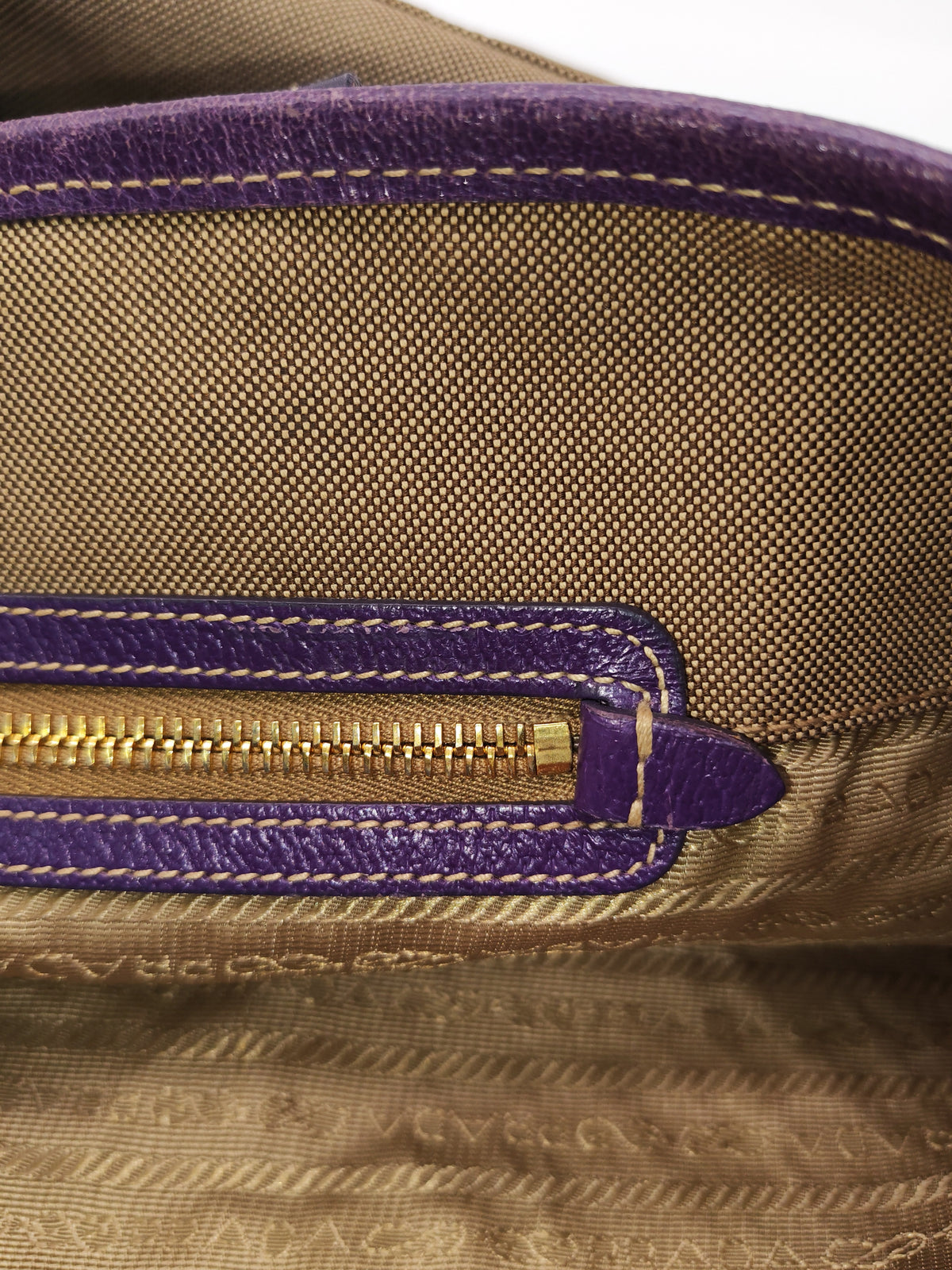Prada Logo Jacquard Canvas in Brown Tote Bag | Purse Maison Luxury Bags Shop