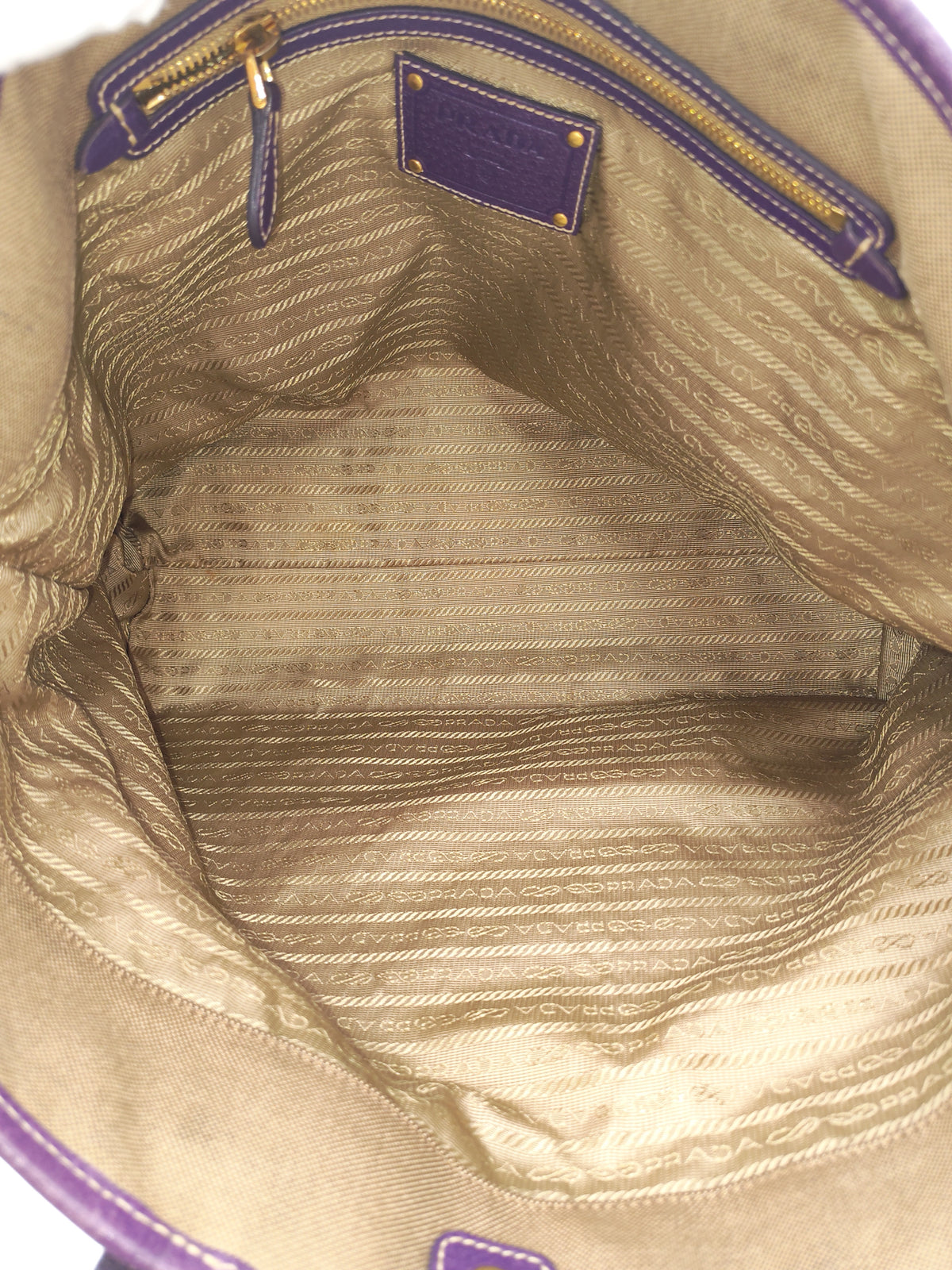 Prada Logo Jacquard Canvas in Brown Tote Bag | Purse Maison Luxury Bags Shop