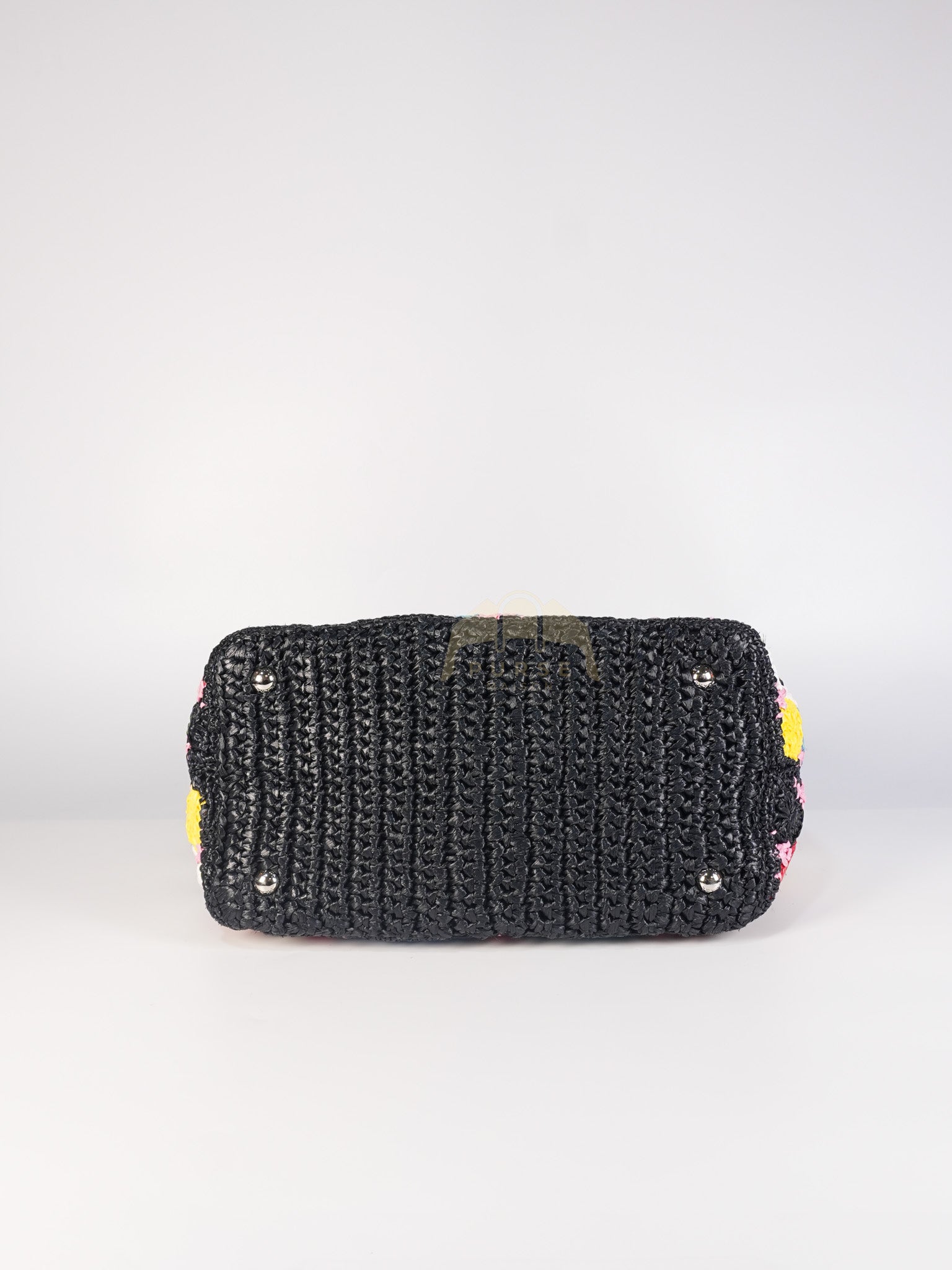 Raffia Circle Multicolour Tote Bag | Purse Maison Luxury Bags Shop
