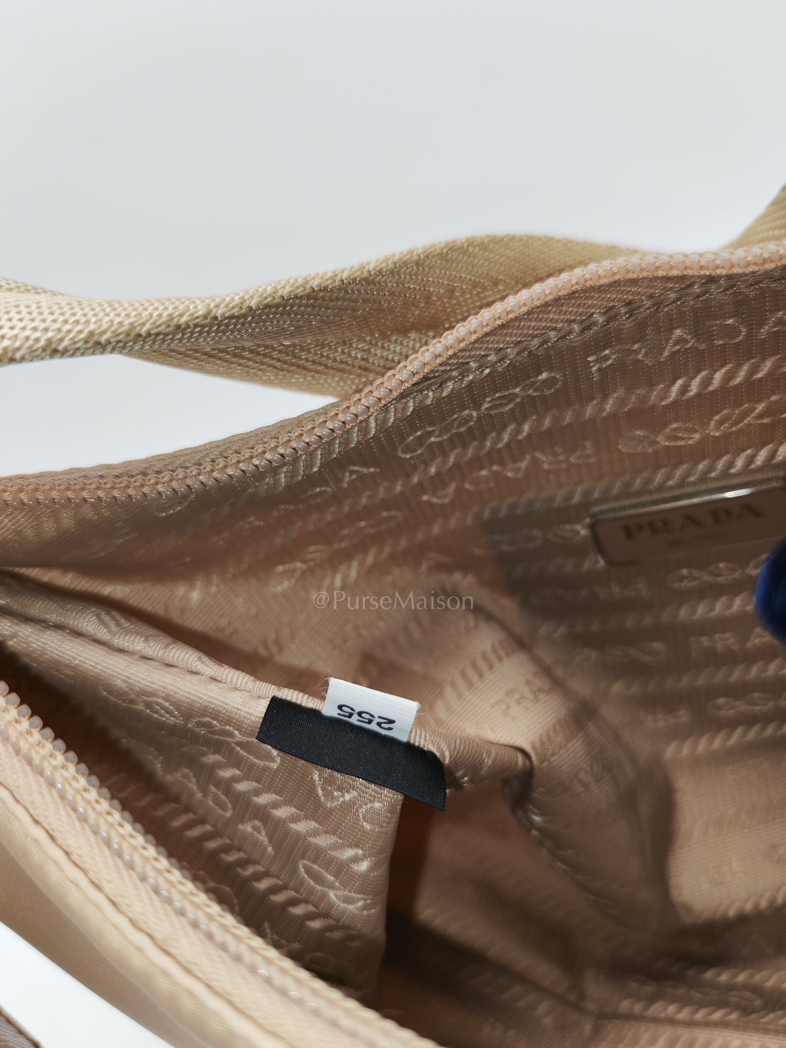 Re-Edition 2000 Mini Bag in Beige Tessuto Nylon Canvas | Purse Maison Luxury Bags Shop