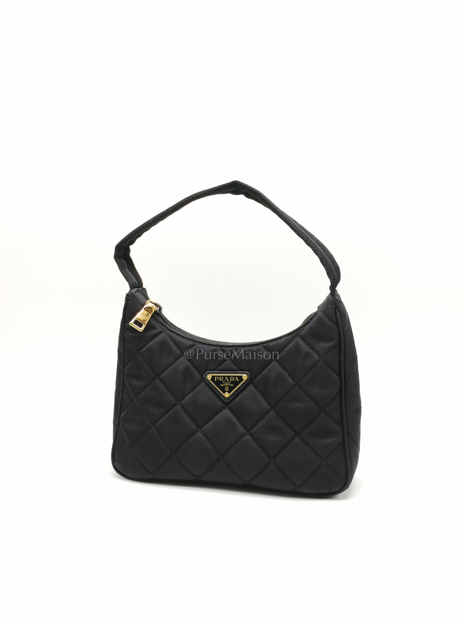 Prada Re-edition in Black Tessuto Nylon Quilted Canvas | Purse Maison Luxury Bags Shop