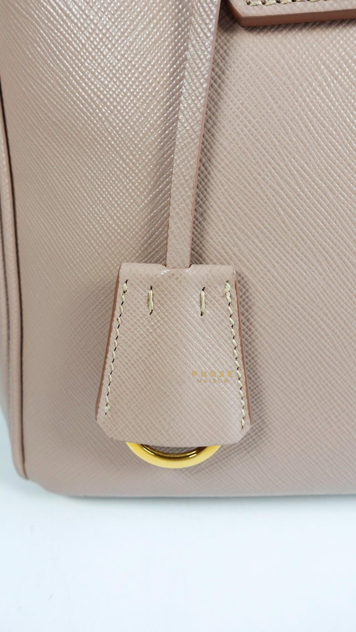 Prada Galleria Saffiano Leather Mini Bag - Poudre – Amuze