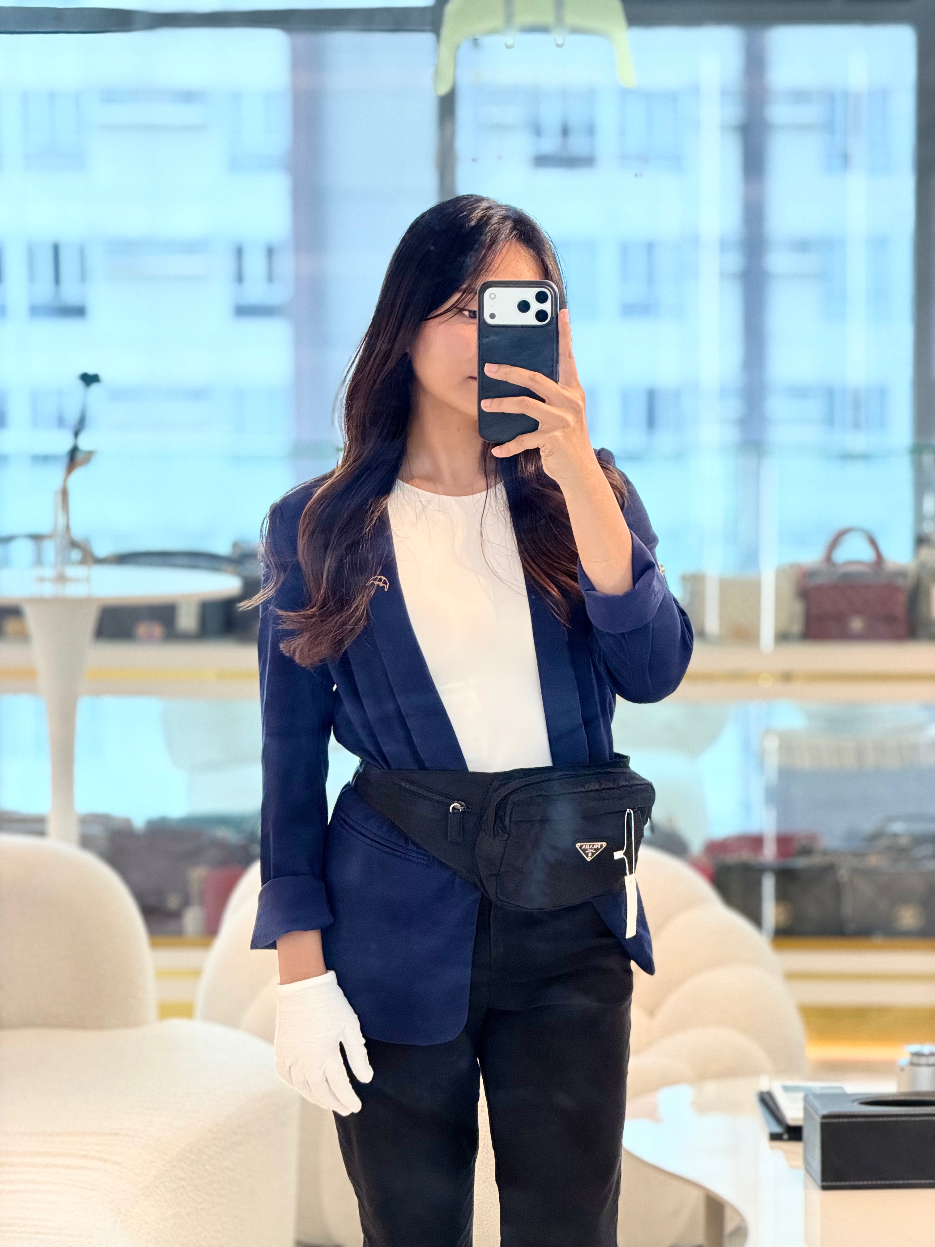 Prada Tessuto nylon Multi-Pocket Belt Bag in Triangle Logo Plaque | Purse Maison Luxury Bags Shop