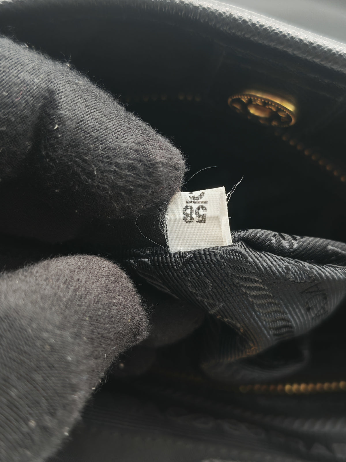 Prada Tessuto Nylon Tote Bag in Black Nylon Canvas and Saffiano Leather Gold Hardware | Purse Maison Luxury Bags Shop