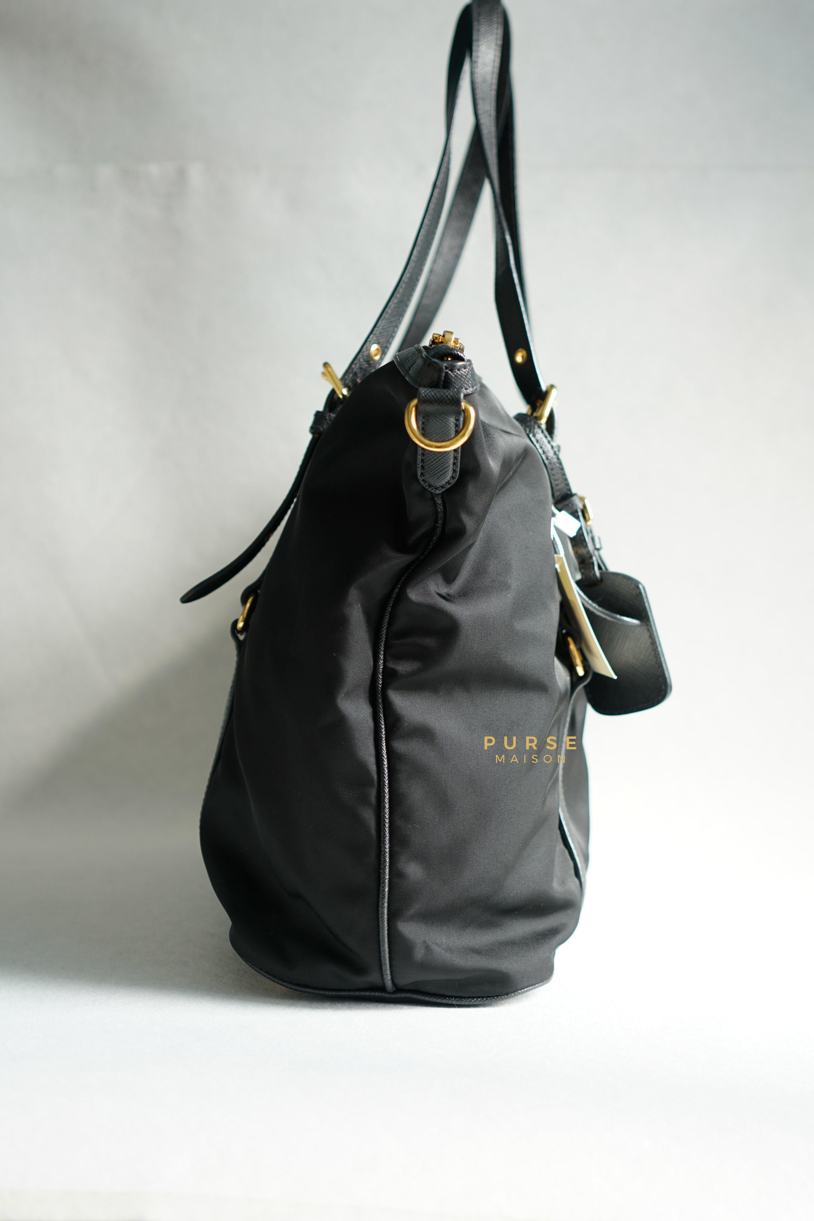 Prada black and white purse hot sale