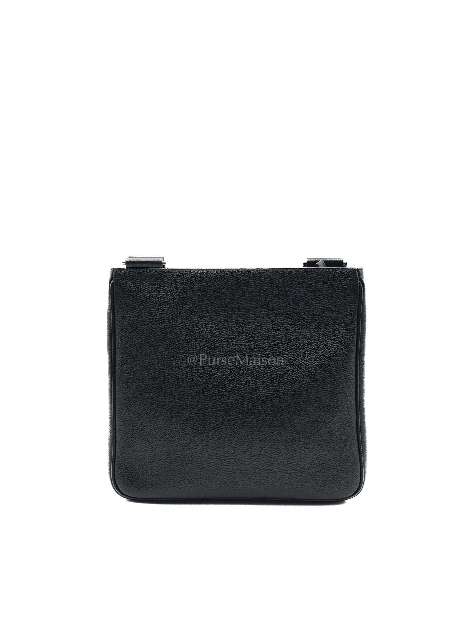 Vitello City Shoulder Bag in Calfskin Leather & Silver Hardware | Purse Maison Luxury Bags Shop