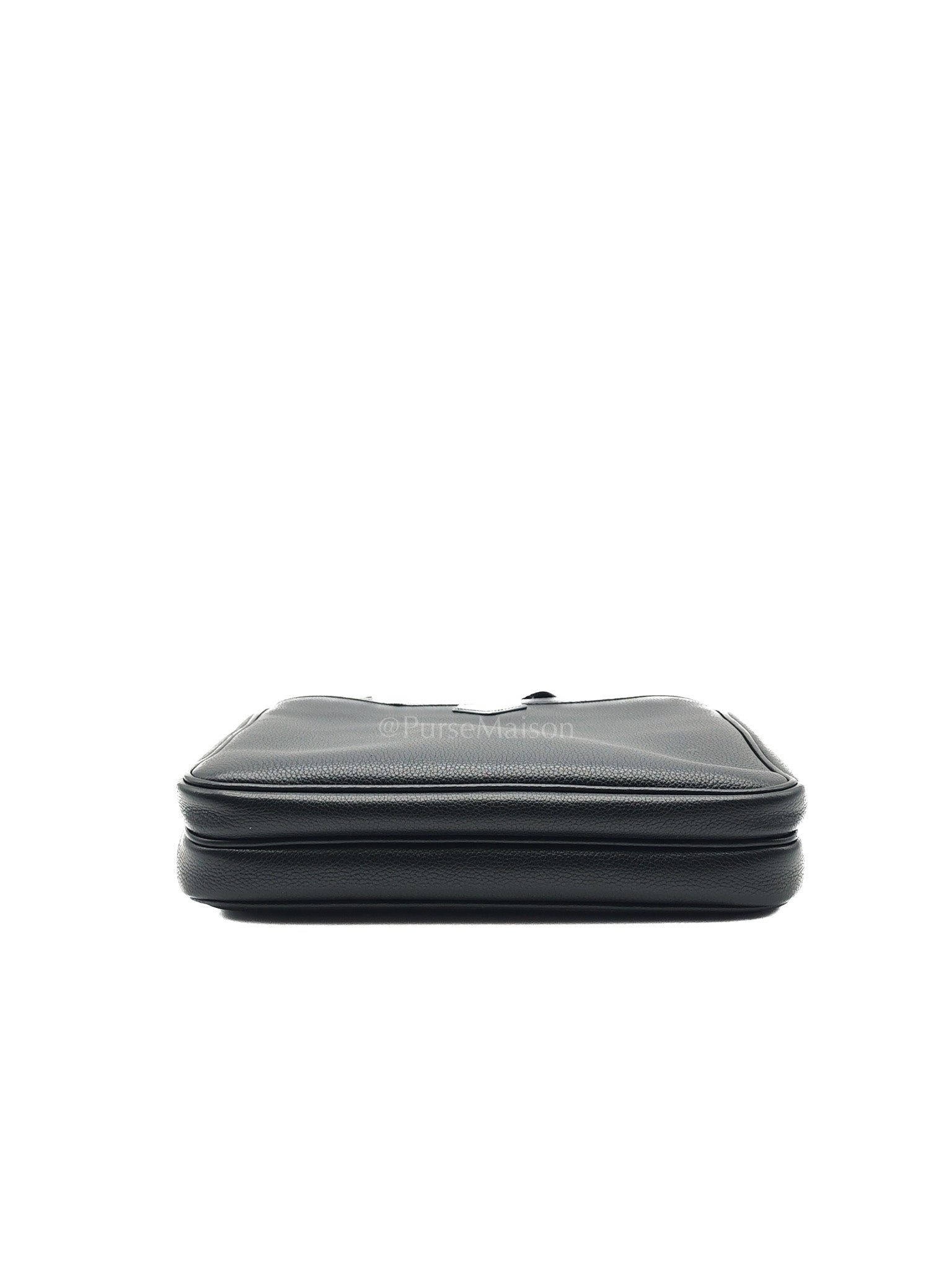 Vitello City Shoulder Bag in Calfskin Leather & Silver Hardware | Purse Maison Luxury Bags Shop