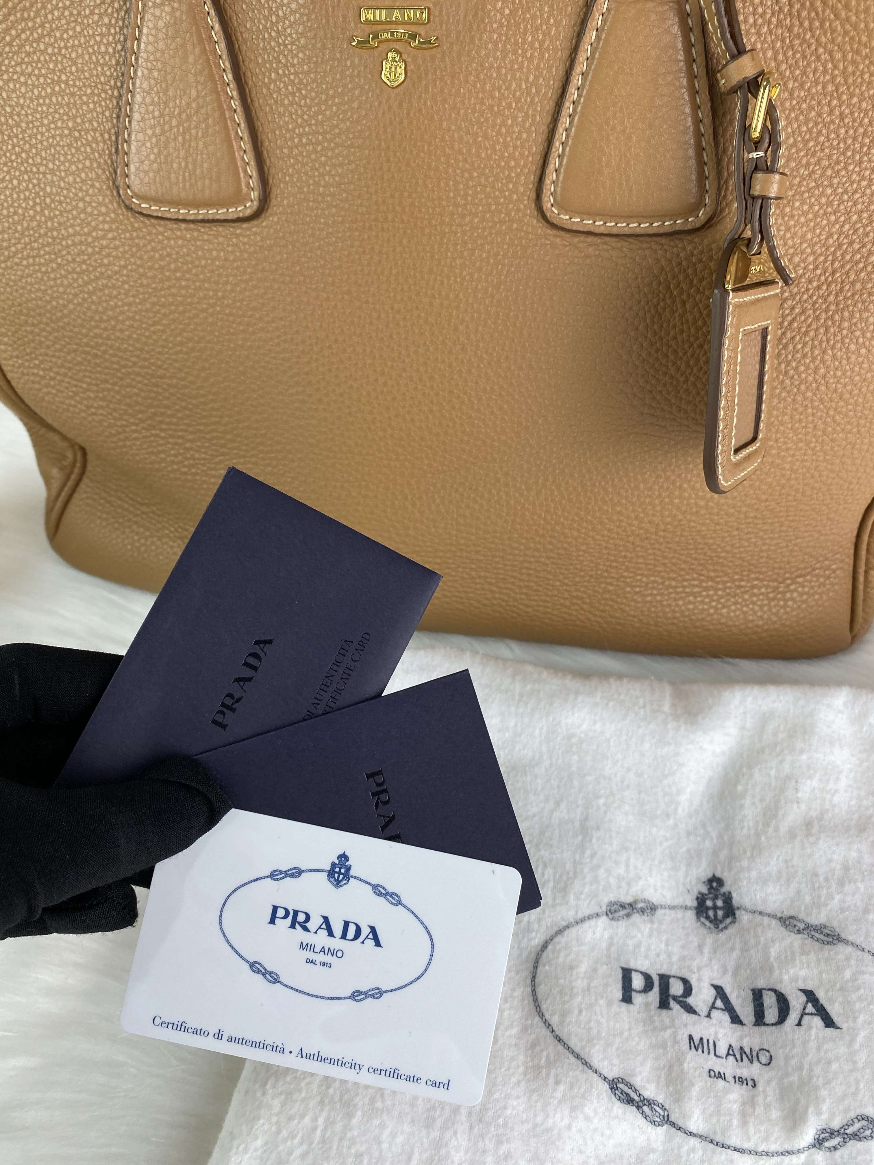 Prada Vitello Daino BN2420 Naturale Purse Maison