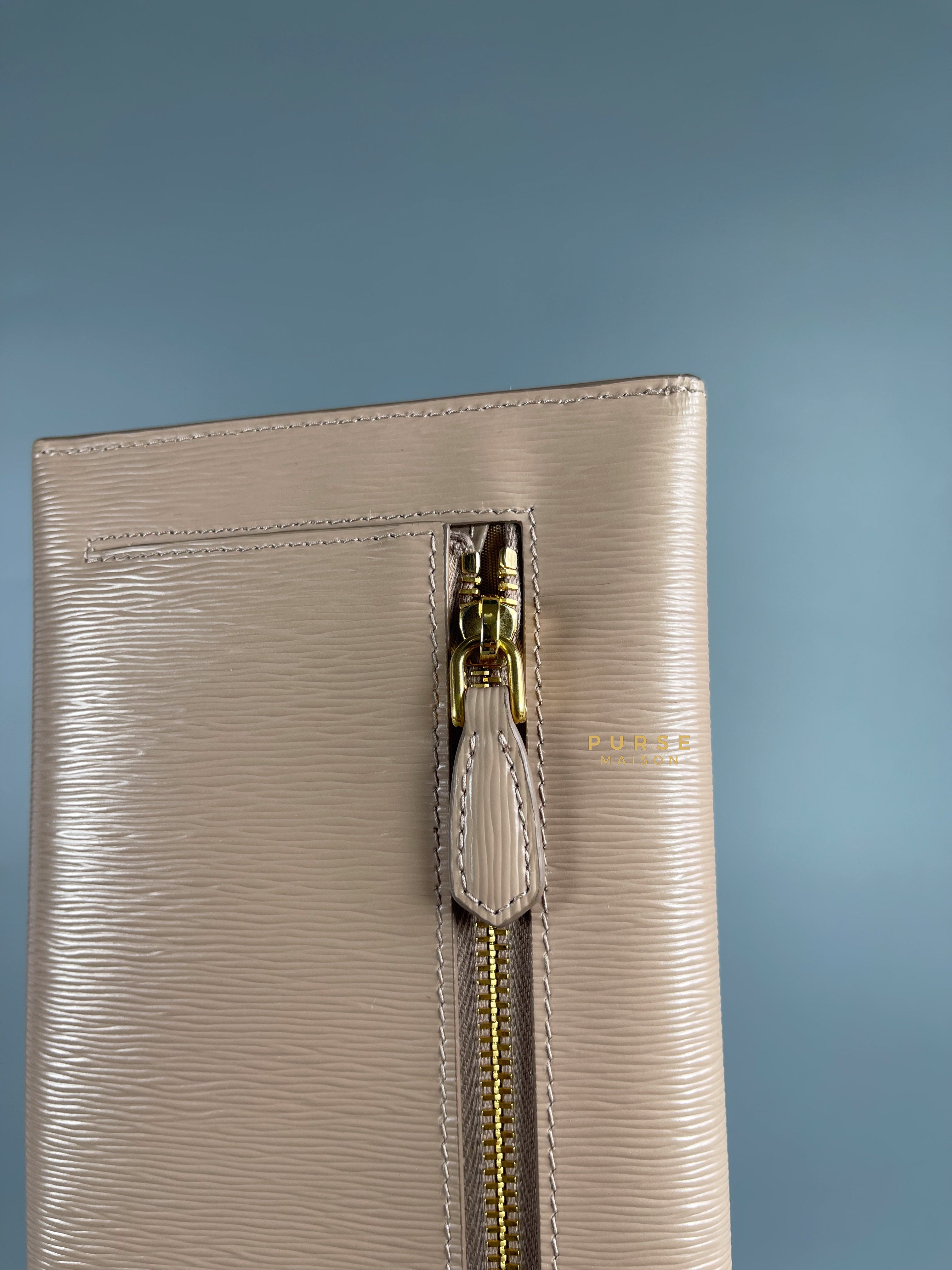 Prada Vitello Grain Envelope Wallet Beige | Purse Maison Luxury Bags Shop