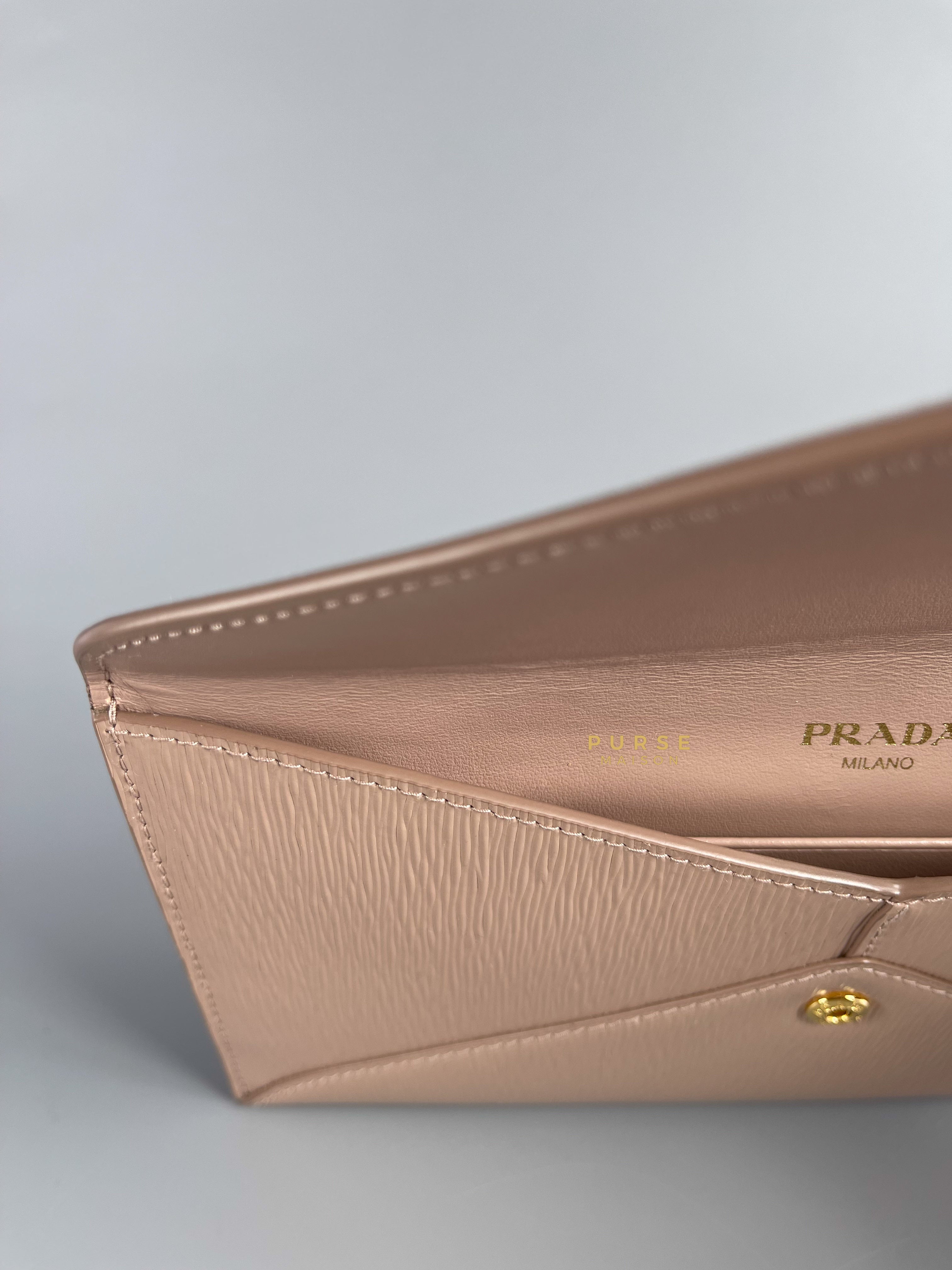 Prada envelope wallet price hot sale